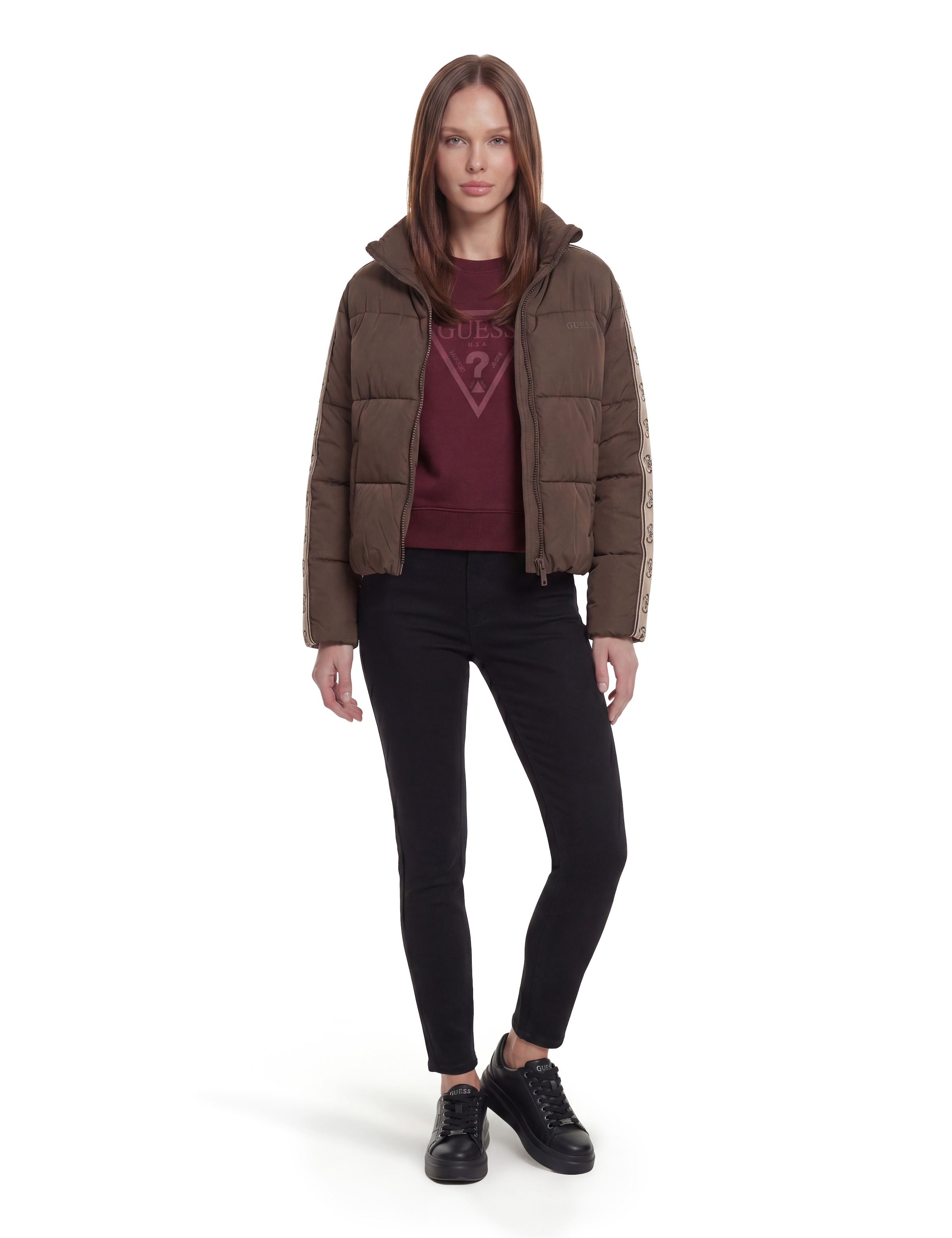 Guess Sweatshirt »NEW CN BASIC TRIANGLE«, mit tonalem Logodruck, Baumwollmix

