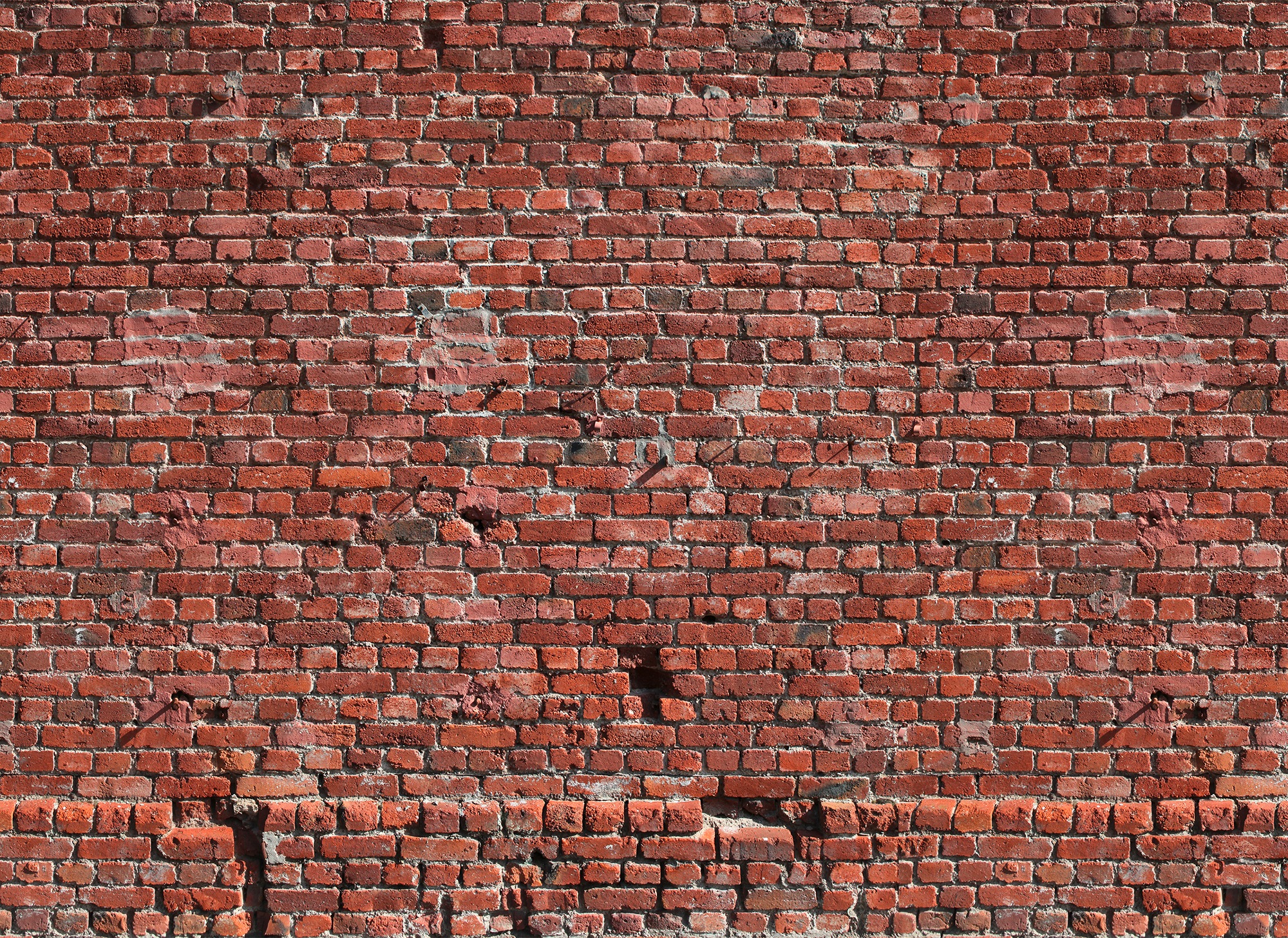 Fototapete Steinwand Klinker Industrial Vintage Rot 3,50 m x 2,55 m FSC® günstig online kaufen