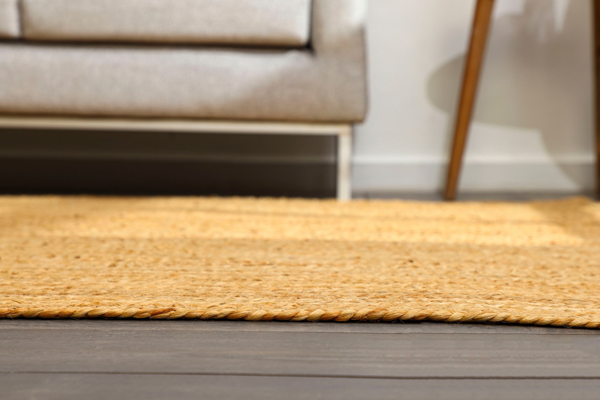Myflair Möbel & Accessoires Teppich »Lola«, rechteckig, 10 mm Höhe, Juteteppich, Wendeteppich, handgeflochten, 100% Naturfaser, Boho-Style