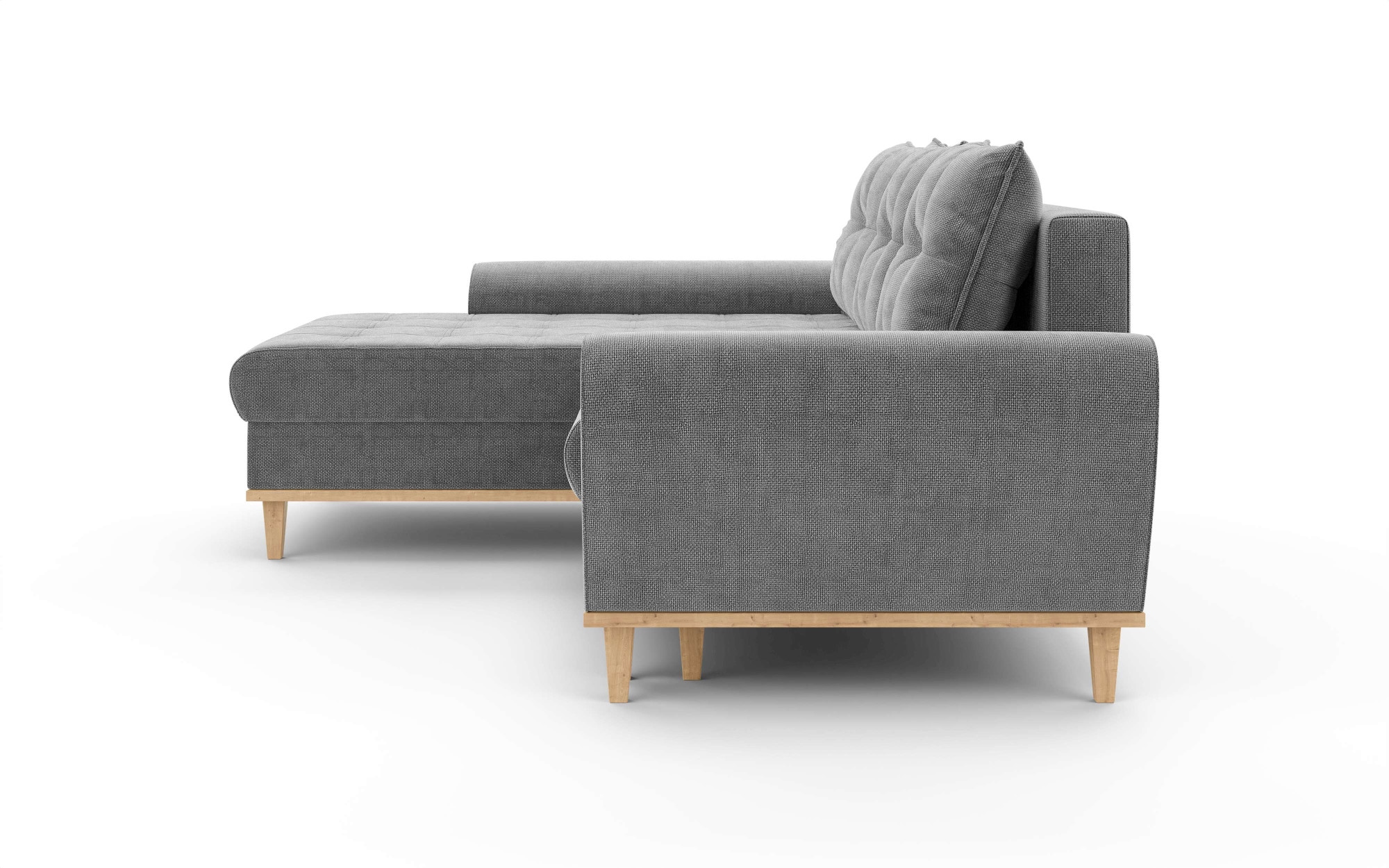 Home affaire Ecksofa »Ahrdorf mit Bettfunktion und Bettkasten, Maße: B/H/T 268/86/175 cm«, L-Form mit 3 Rückenkissen und moderne gerundete Armlehnen