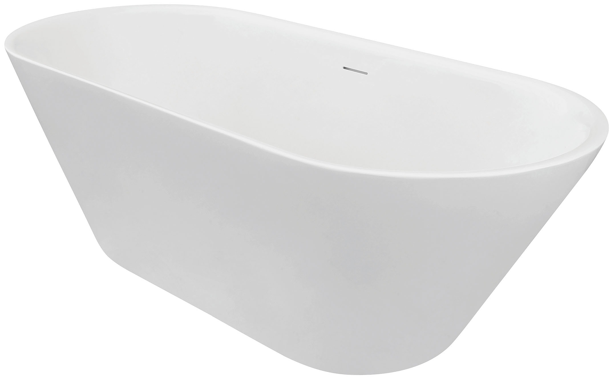 OTTOFOND Rundwanne »Eko«, (3 tlg.), freistehend, 150x75 cm, verchromte Ablaufgarnitur "Push-Up-Ventil"