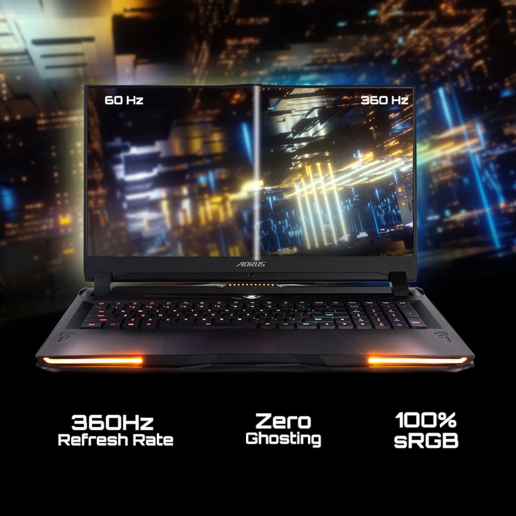 Gigabyte Notebook »AORUS 17X YD-94DE367SP«, 43,94 cm, / 17,3 Zoll, Intel, Core i9, GeForce RTX 3080, 1512 GB SSD