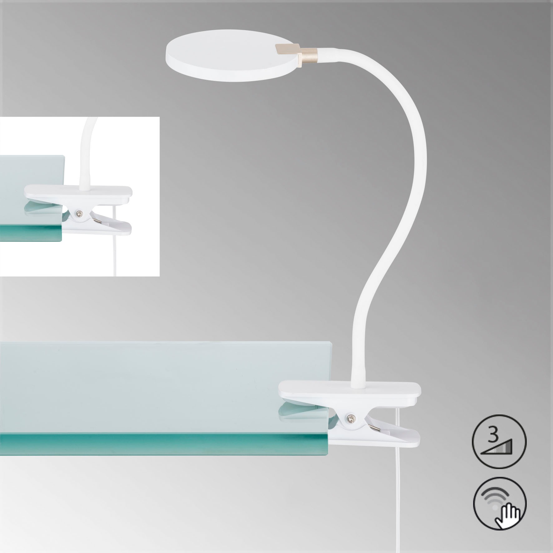 FISCHER & HONSEL LED Klemmleuchte »Luiz«, 1 flammig, Leuchtmittel LED-Modul | LED fest integriert