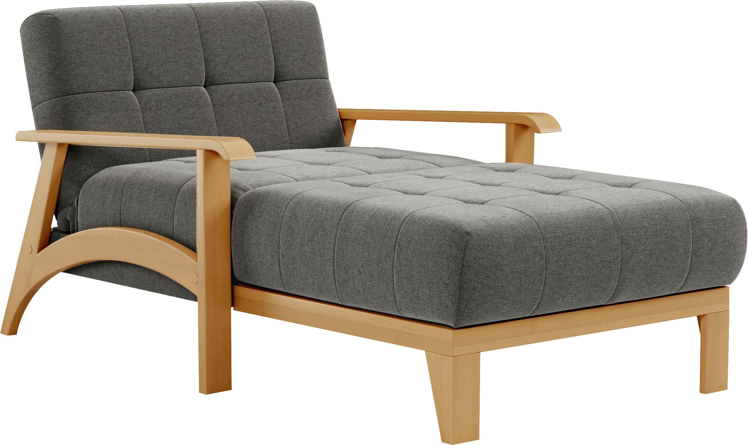 sit&more Recamiere »Billund«, Armlehnen aus eichefarbigem Buchenholz, verschiedene Bezüge und Farben