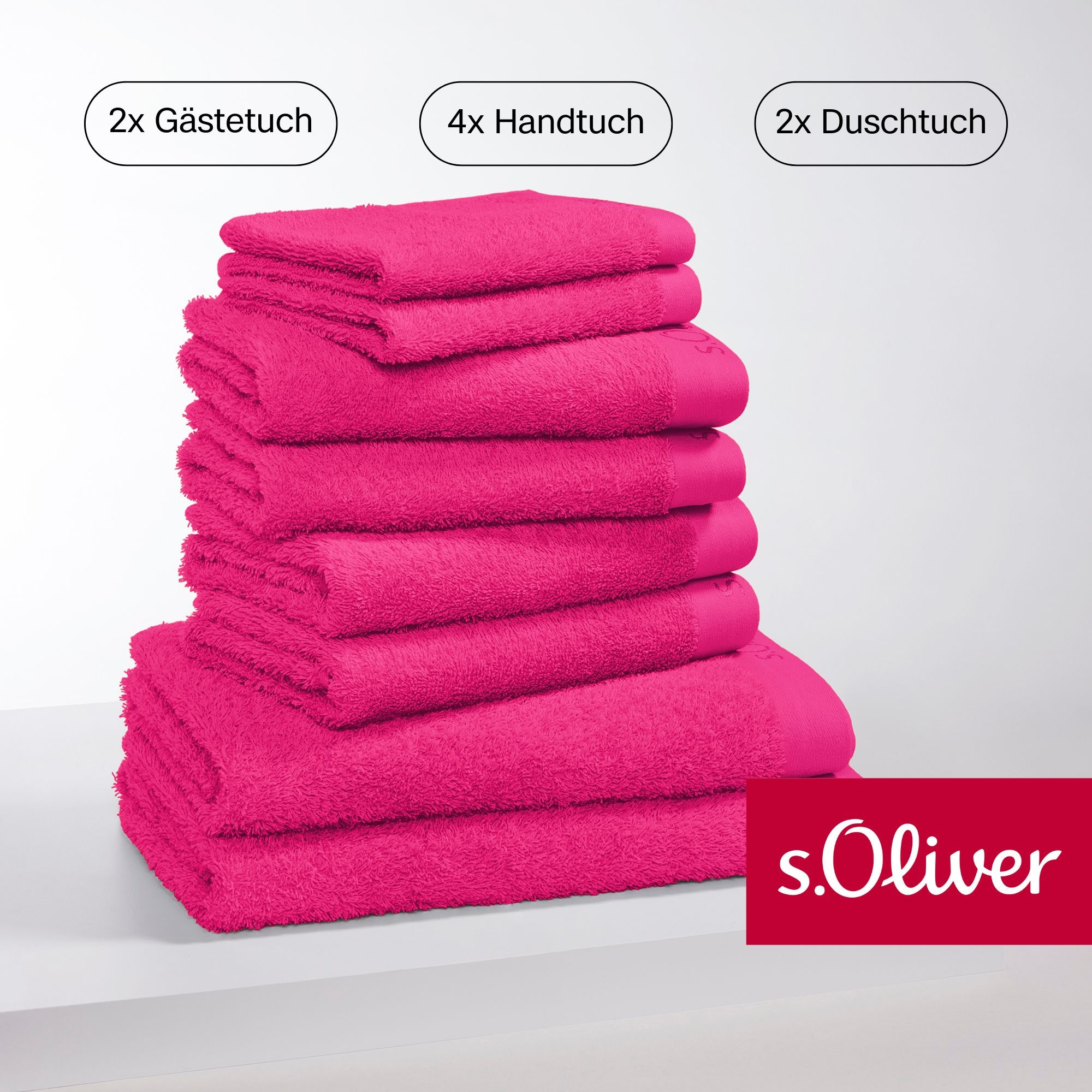 s.Oliver Handtuch Set »s. Oliver, besonders weich und saugfähig«, (Set, 8 S günstig online kaufen