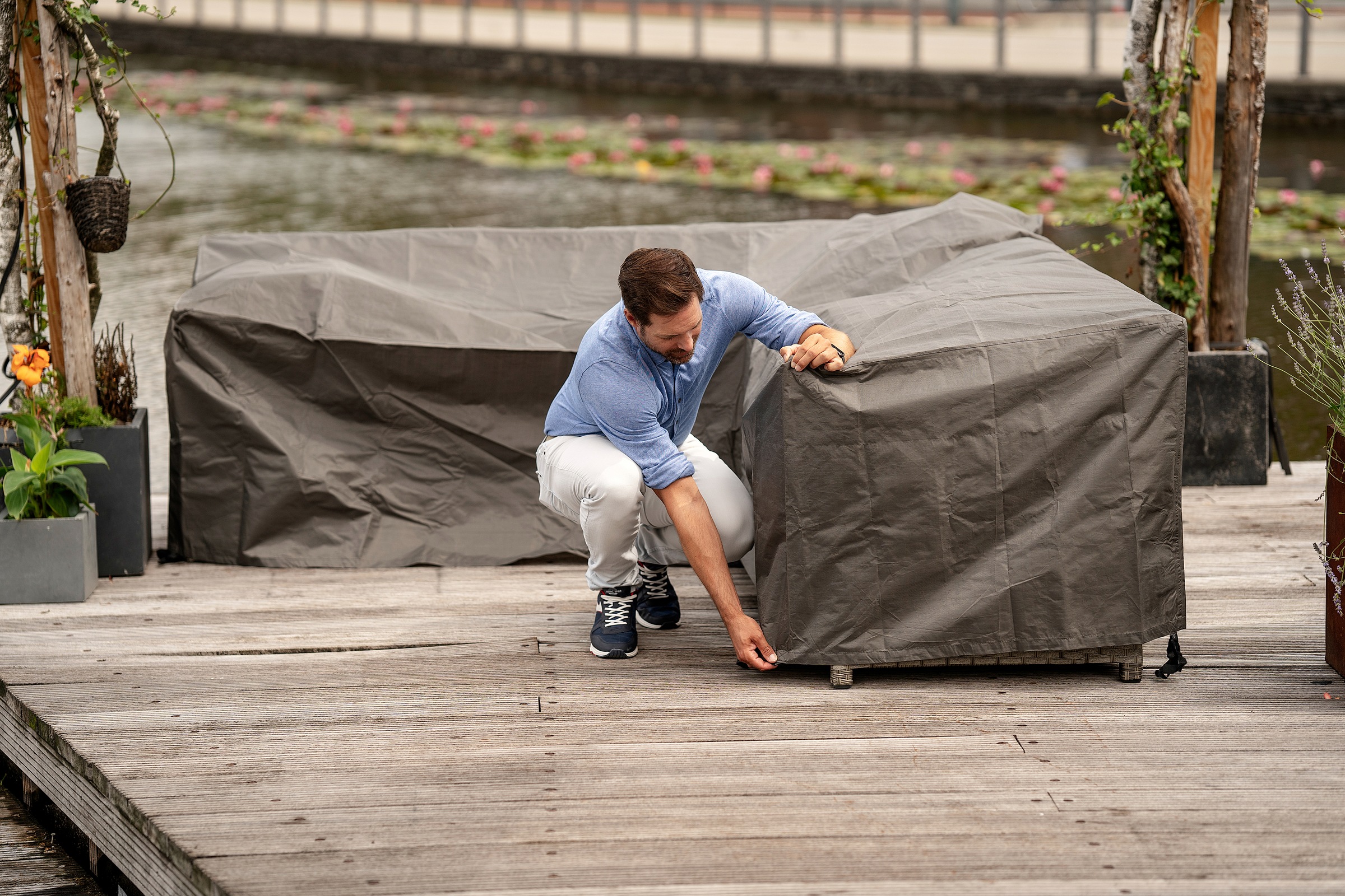 winza outdoor covers Gartenmöbel-Schutzhülle, geeignet für Loungeset in L Form, bis 215 cm, Maße 215/85x215/85x70 cm