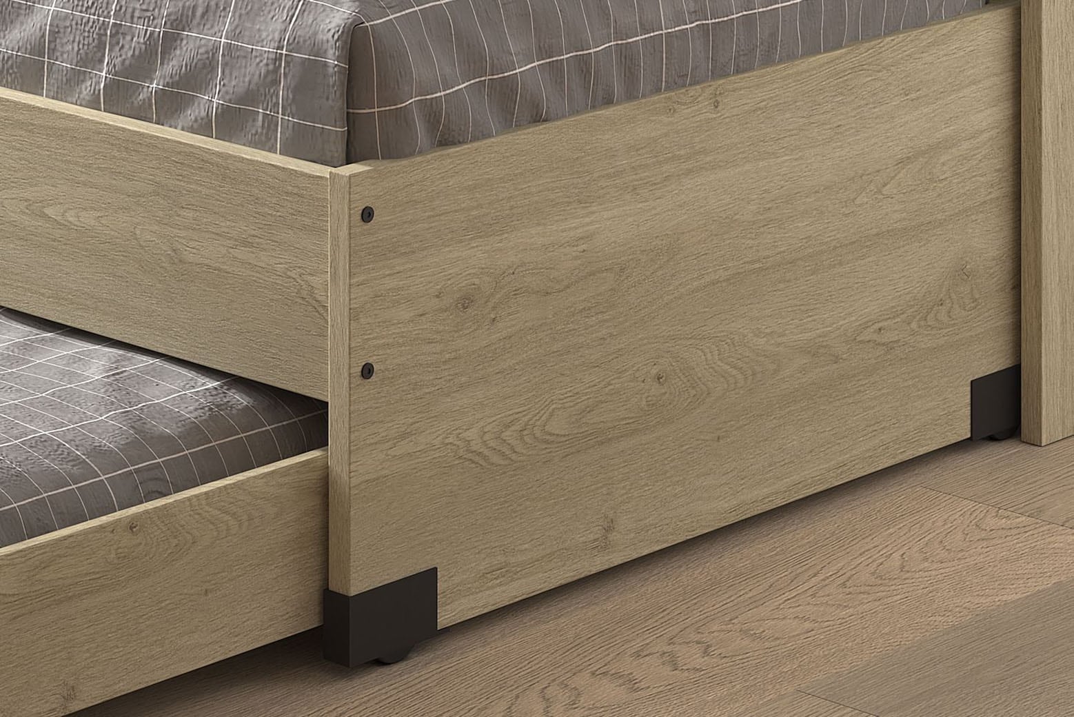 Home affaire Etagenbett, (Made in Europe), für kleine Räume, 2 Liegefl., Bettschublade, inkl. Schreibtisch, Dekor