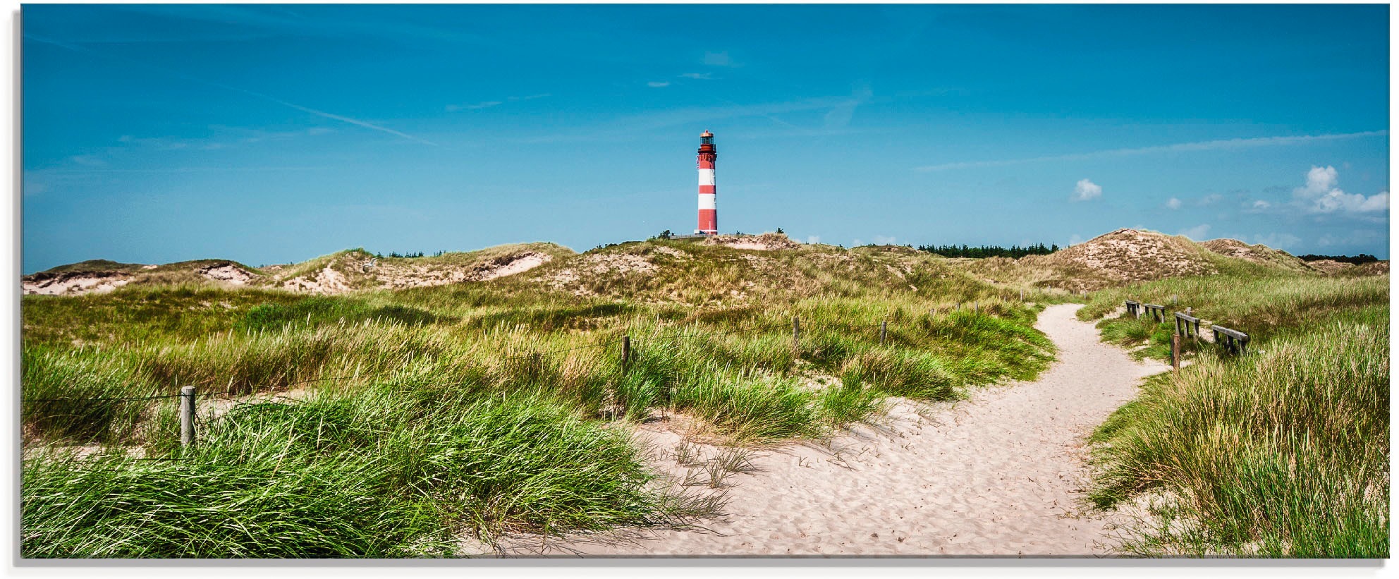 Artland Glasbild "Leuchtturm auf der Insel Amrum", Gebäude, (1 St.), in ver günstig online kaufen