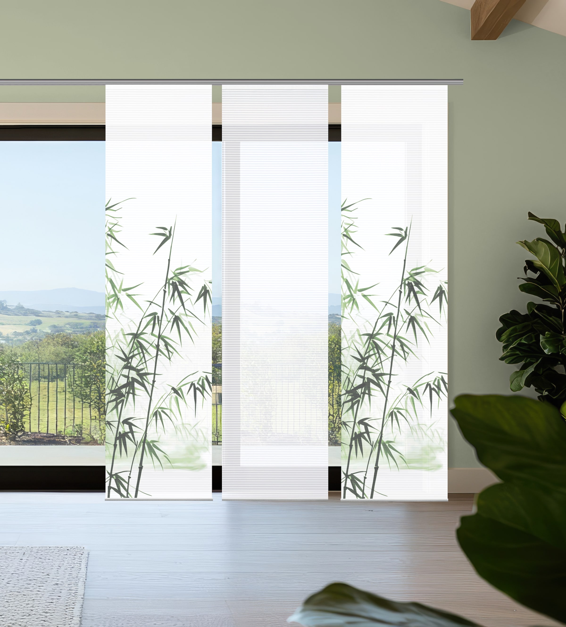 HOME in green Schiebegardine »RUFUS« Paneelwagen 3 Stk. tlg. Bambusoptik, S günstig online kaufen