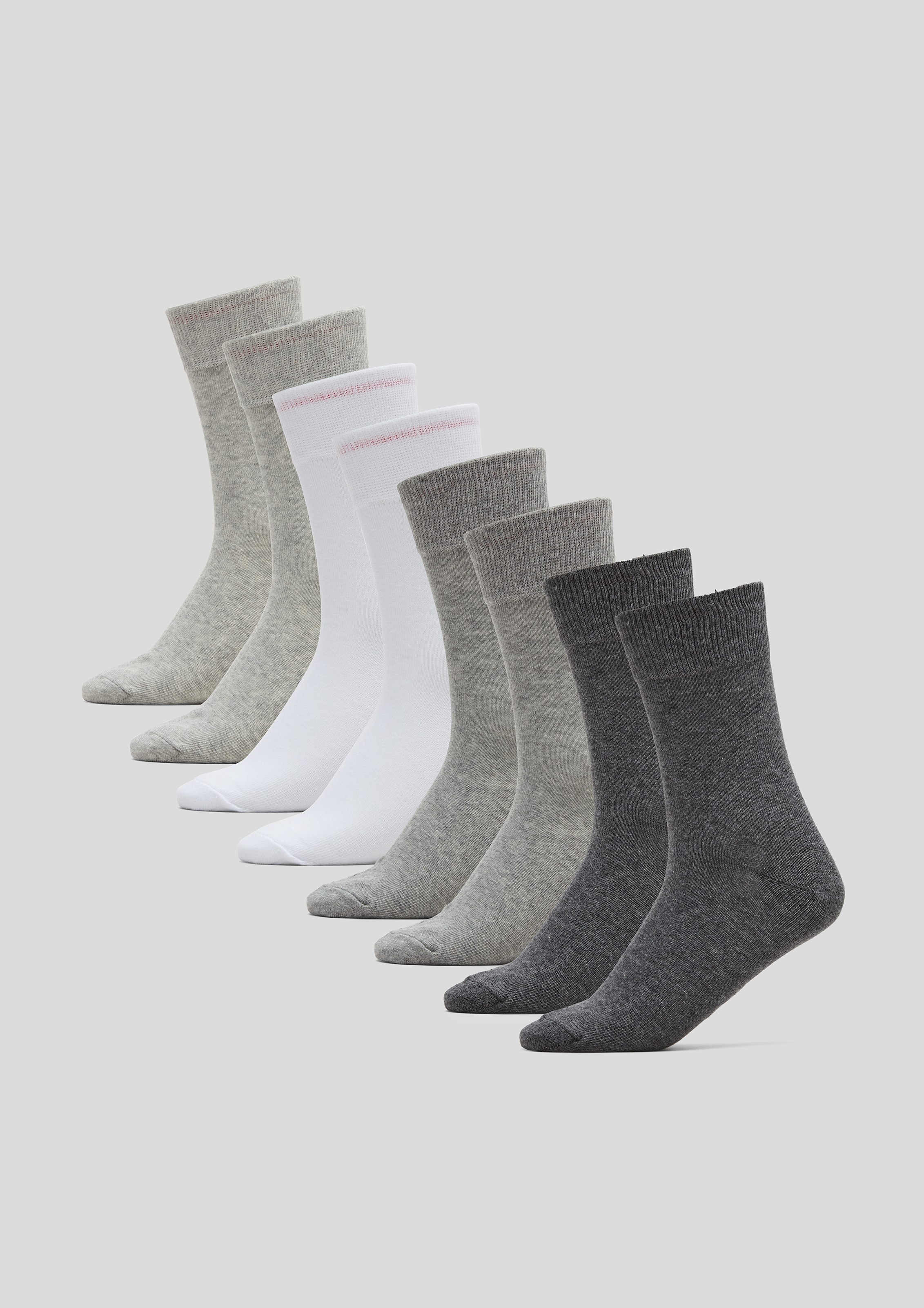 s.Oliver Socken »essentials«, (8 Paar), mit weichem Bund