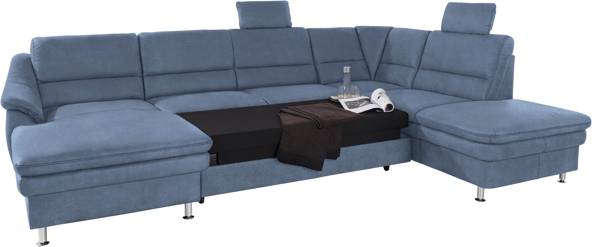 sit&more Wohnlandschaft »Cardoso U-Form«, mit Federkern und Kopfstützen, mit Bettfunktion und Relaxfunktion