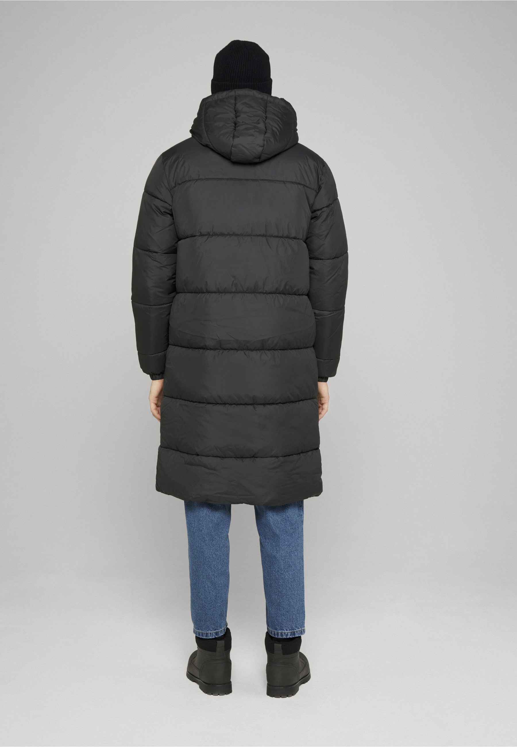 URBAN CLASSICS Winterjacke »Urban Classics Mens Long Puffer Coat« 1 Stk. tlg. mit Kapuze