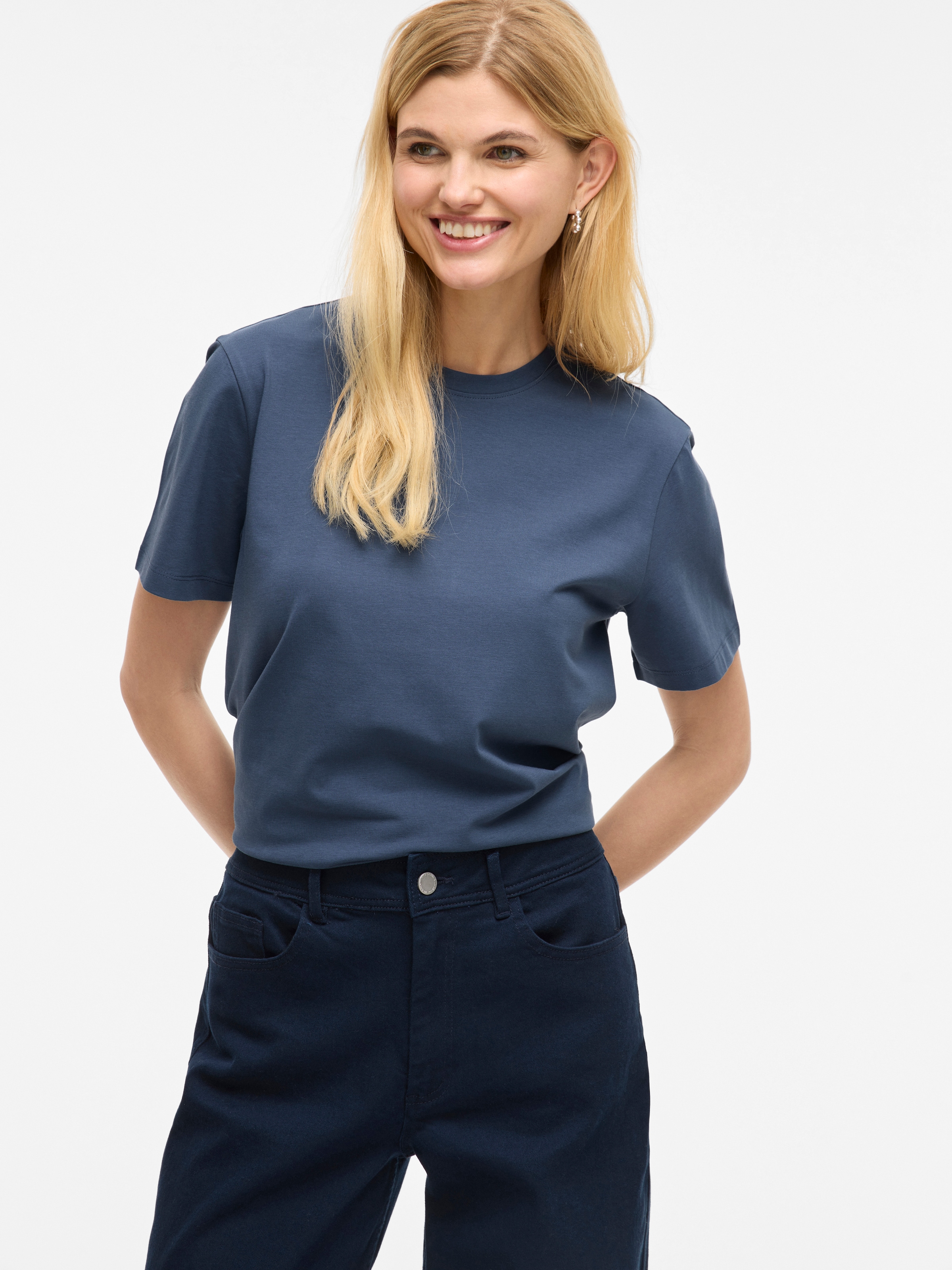 Vila Kurzarmshirt »VINORA S/S T-SHIRT - NOOS« Baumwollmischung, regular fit