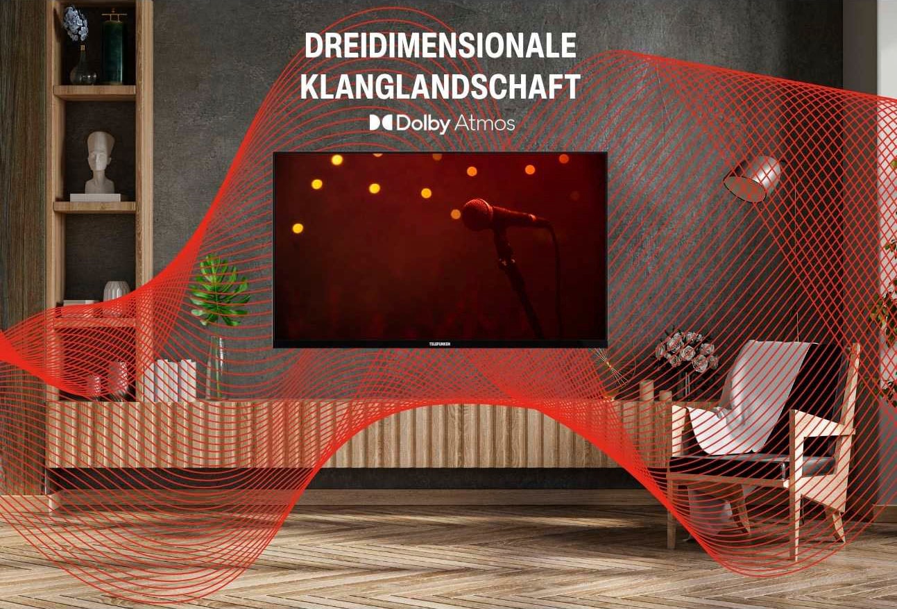 Zoll, »D50V950M2CWH«, Assistent,Android-TV Rechnung kaufen HD, auf Telefunken Smart- TV-Android TV, cm/50 LED-Fernseher Ultra 126 Dolby 4K Atmos,USB-Recording,Google
