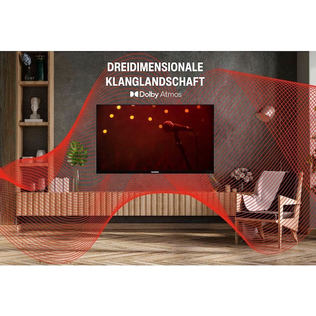 Telefunken Assistent,Android-TV 126 cm/50 4K Rechnung Ultra »D50V950M2CWH«, Atmos,USB-Recording,Google HD, Zoll, Dolby TV, kaufen TV-Android auf Smart- LED-Fernseher