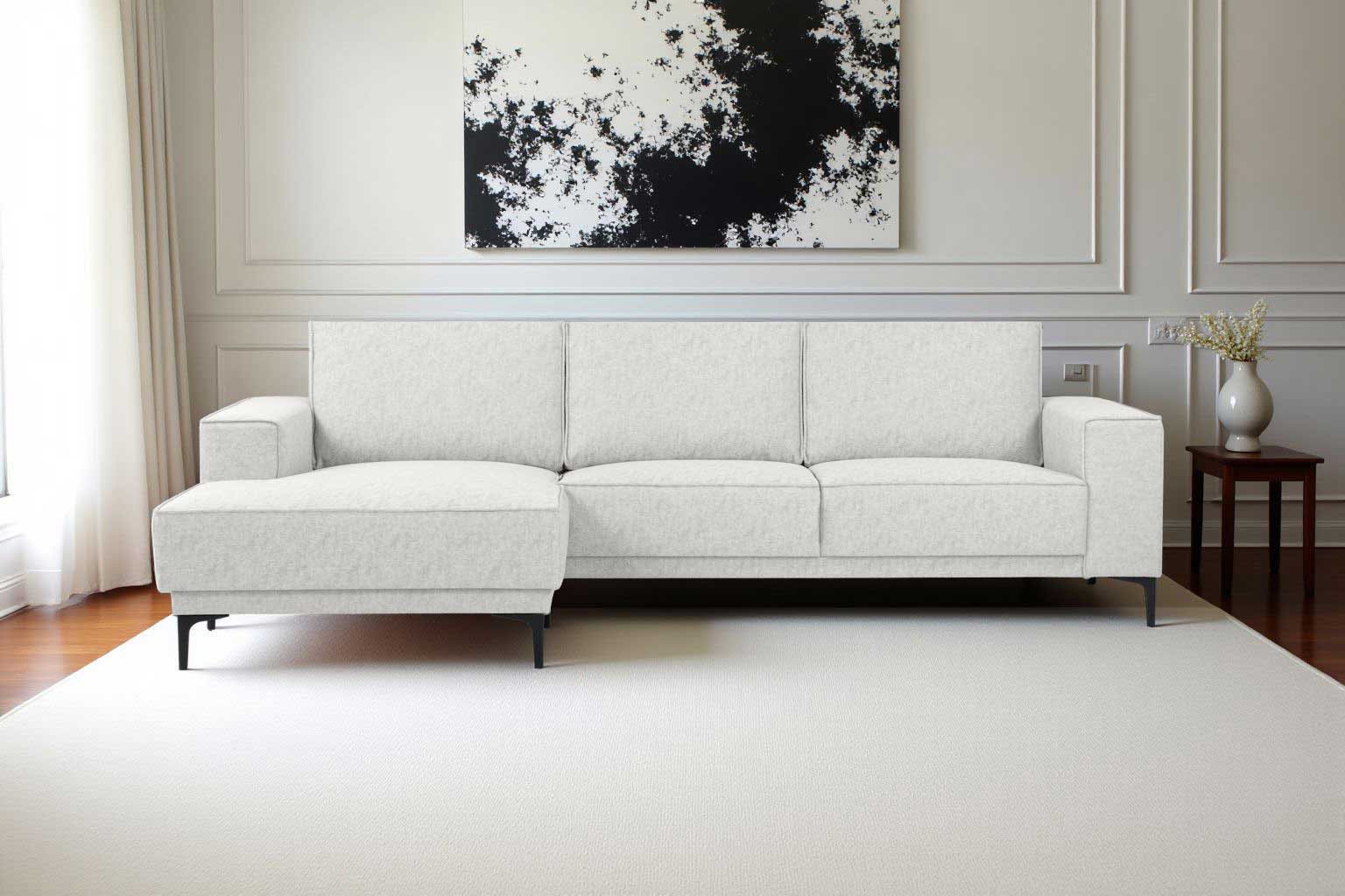 Places of Style Ecksofa »Polsterecke Oland, Struktur, Flachgewebe, Luxus-Mi günstig online kaufen