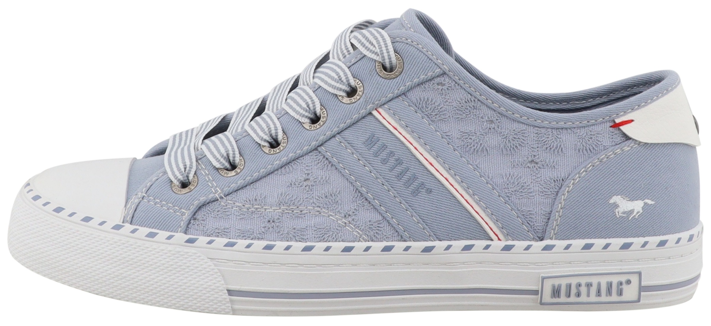 Mustang Shoes Plateausneaker »Magdalena«  Freizeitschuh, Halbschuh, Schnürschuh mit schöner Stickerei