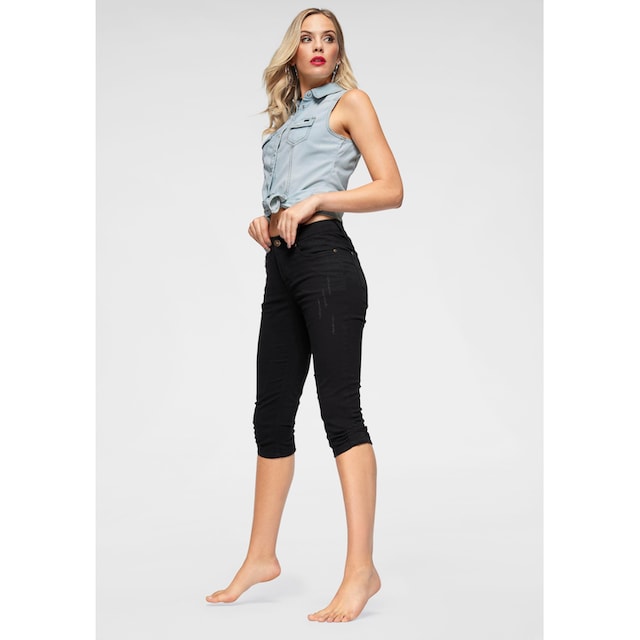 Arizona Jeansbluse, mit Knöpfen in Perlmuttoptik online bestellen