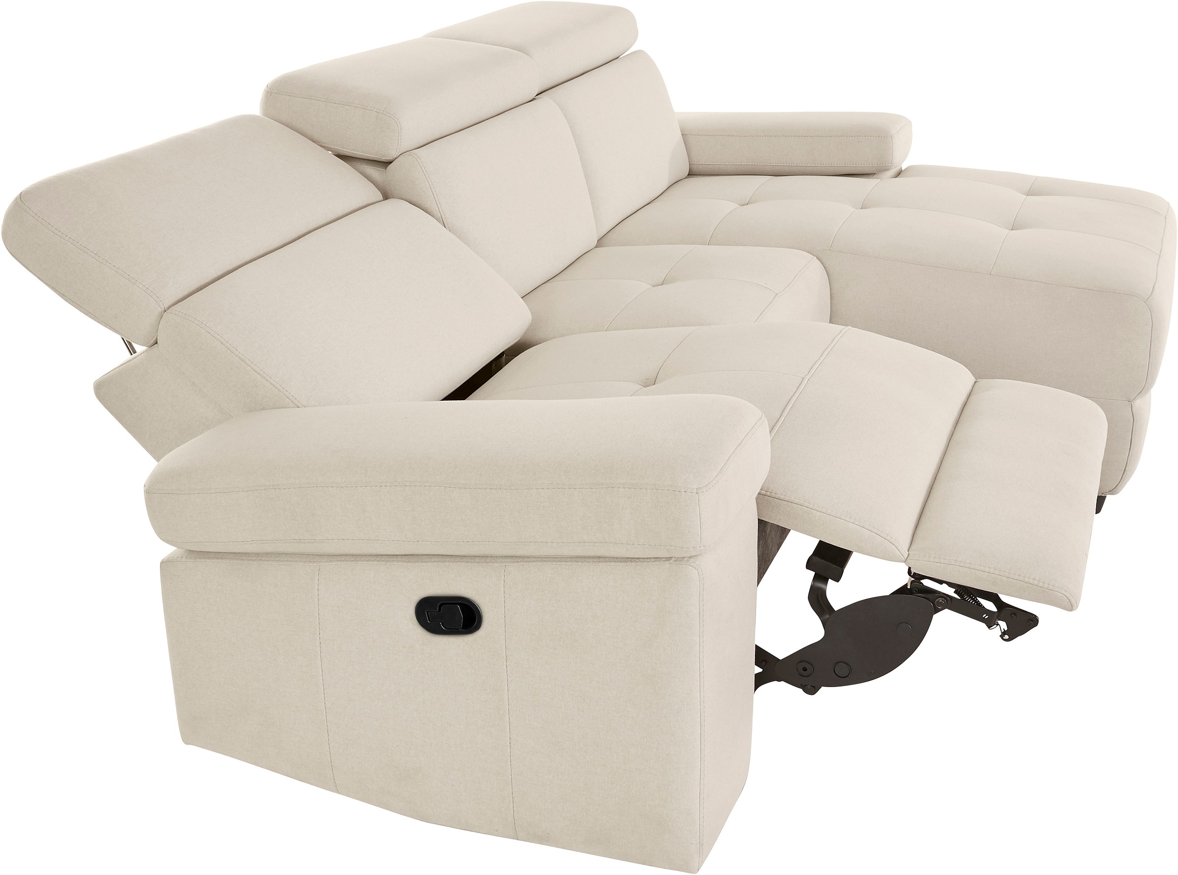 PLACES OF STYLE Ecksofa »Kilado, L-Form,« mit Relaxfunktion, verstellbarer Armlehne, Kopfteilverstellung