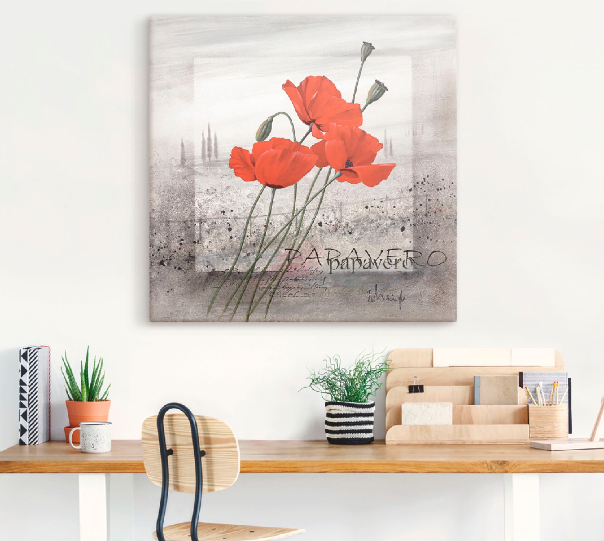 Artland Wandbild »Mohnblumen«, Blumen, (1 St.), als Leinwandbild, Poster, Wandaufkleber in verschied. Größen