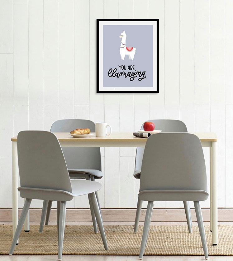 queence Bild »Alpaka«, (1 St.), HD Premium Poster-Druck inkl. Holzrahmen günstig online kaufen