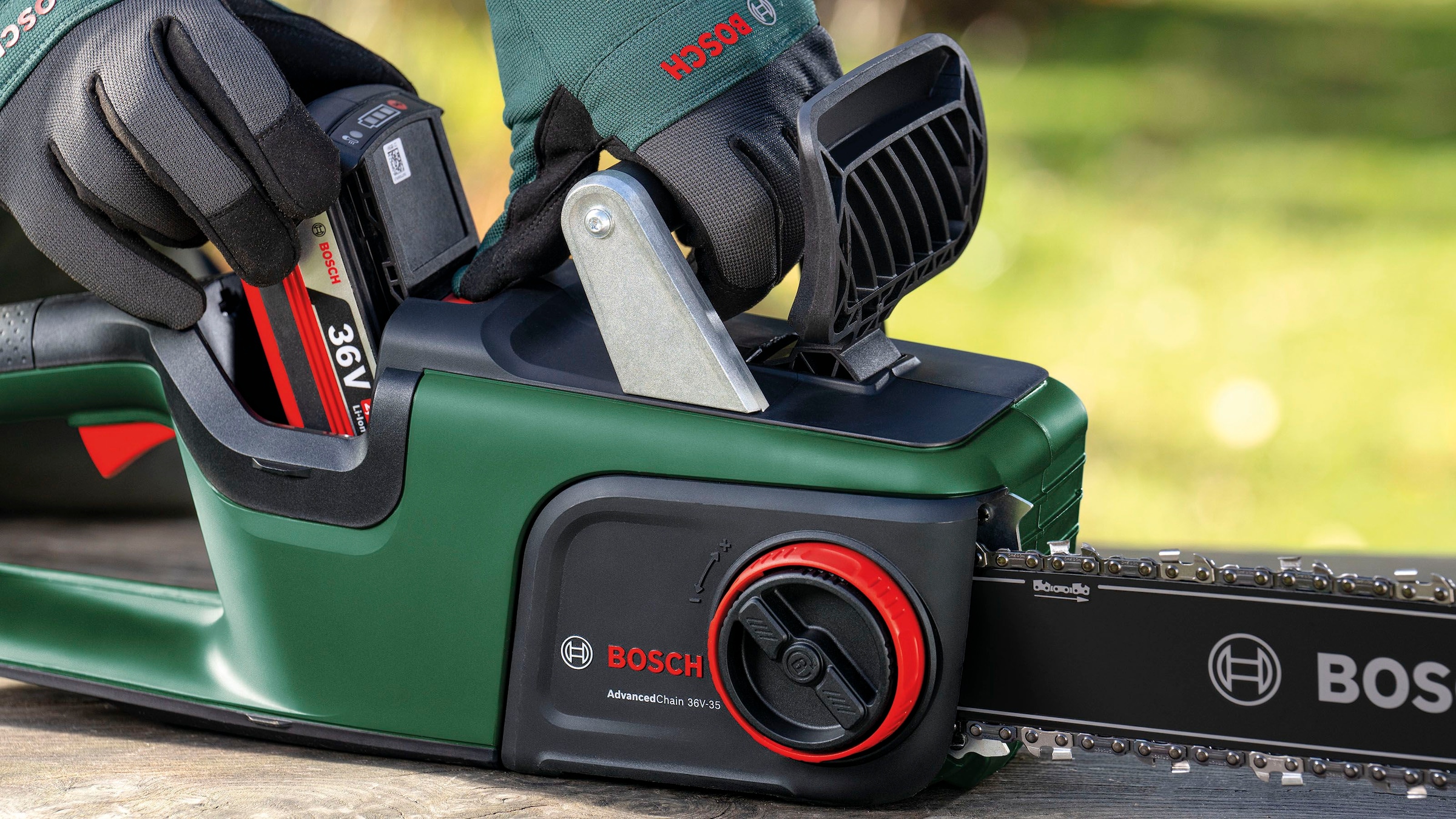 Bosch Home & Garden Akku-Kettensäge »AdvancedChain 36V-35-40«, mit Akku 36V/2,5 Ah und Ladegerät