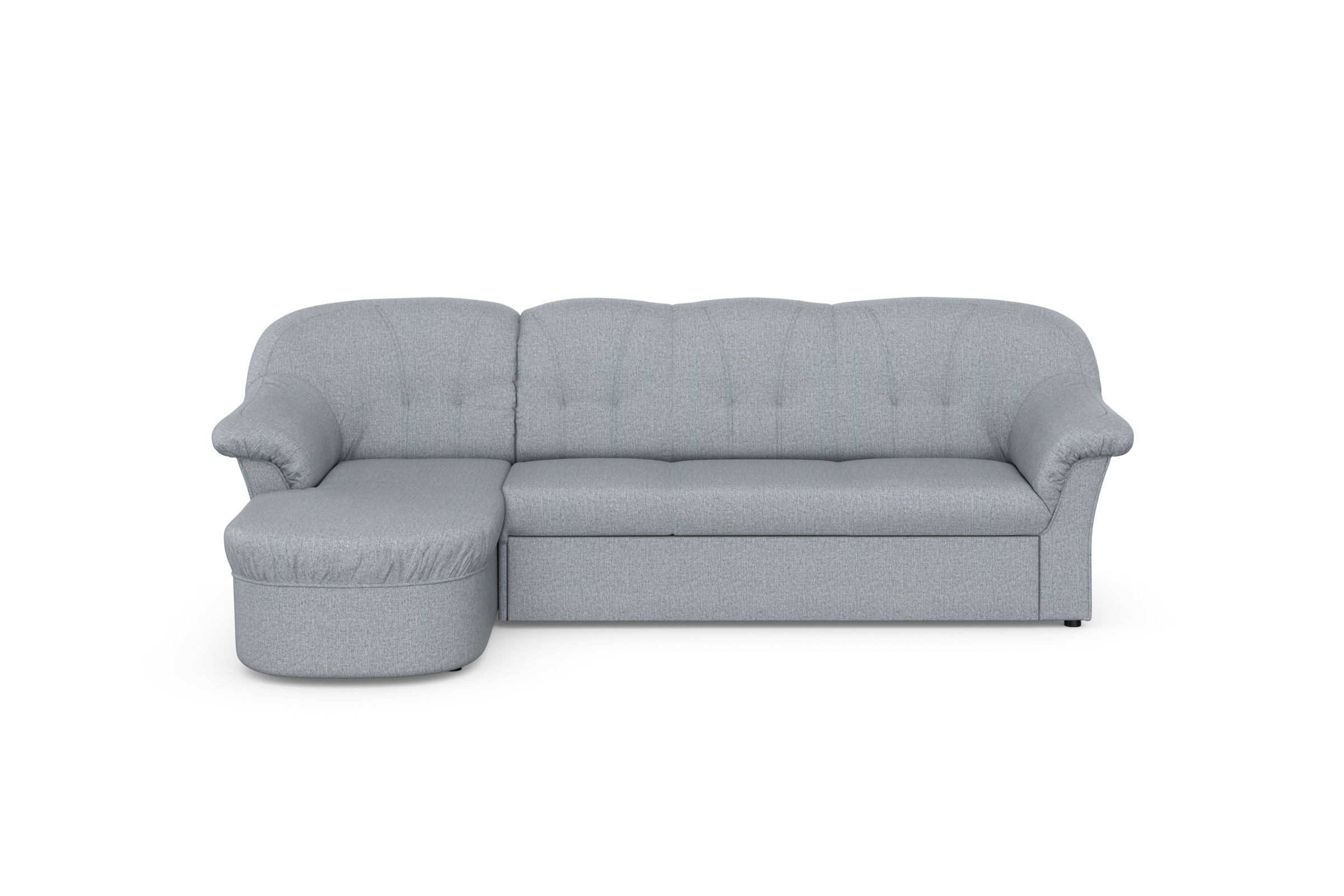DOMO collection Ecksofa »Pegnitz, elegante Rückensteppung, kompakte Stellma günstig online kaufen