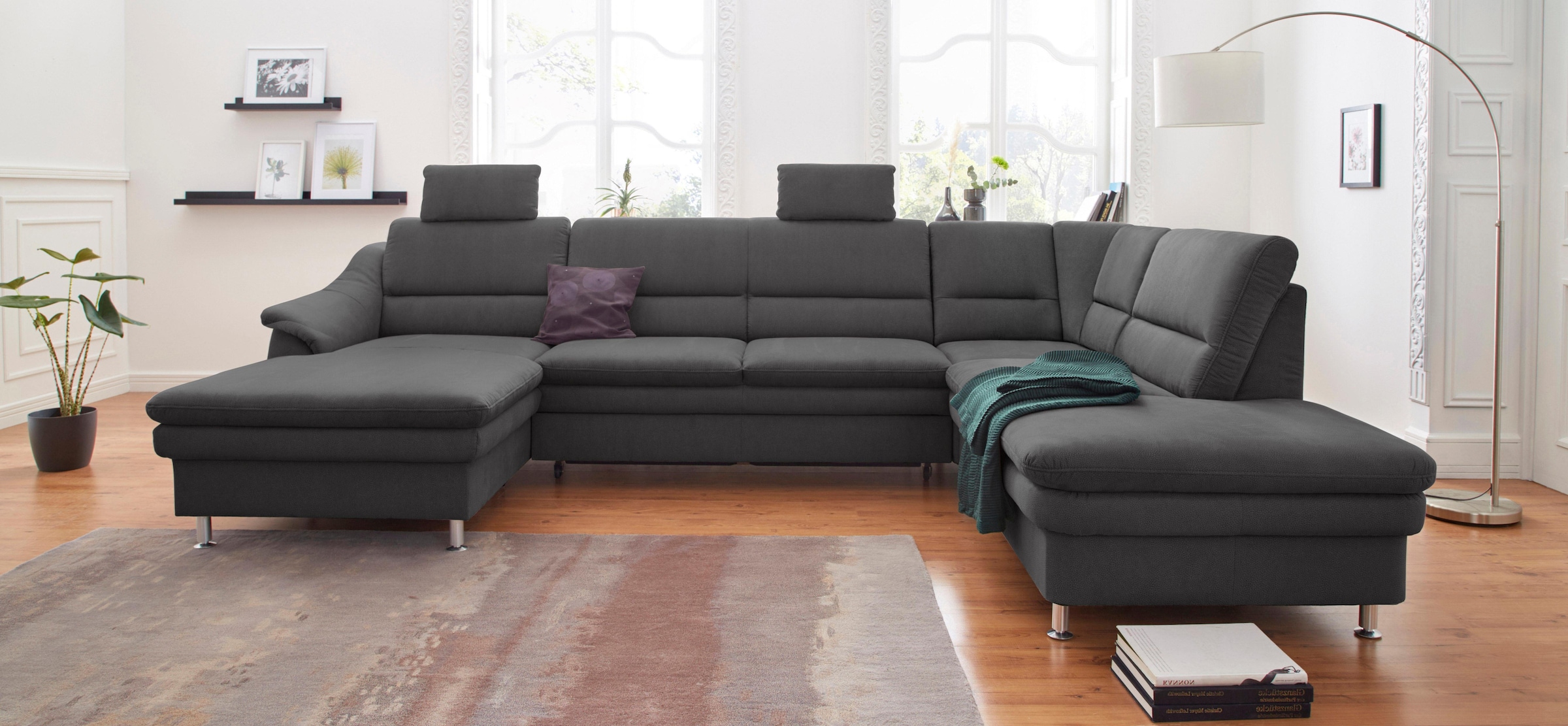 sit&more Wohnlandschaft »Cardoso U-Form« mit Federkern und Kopfstützen, mit günstig online kaufen