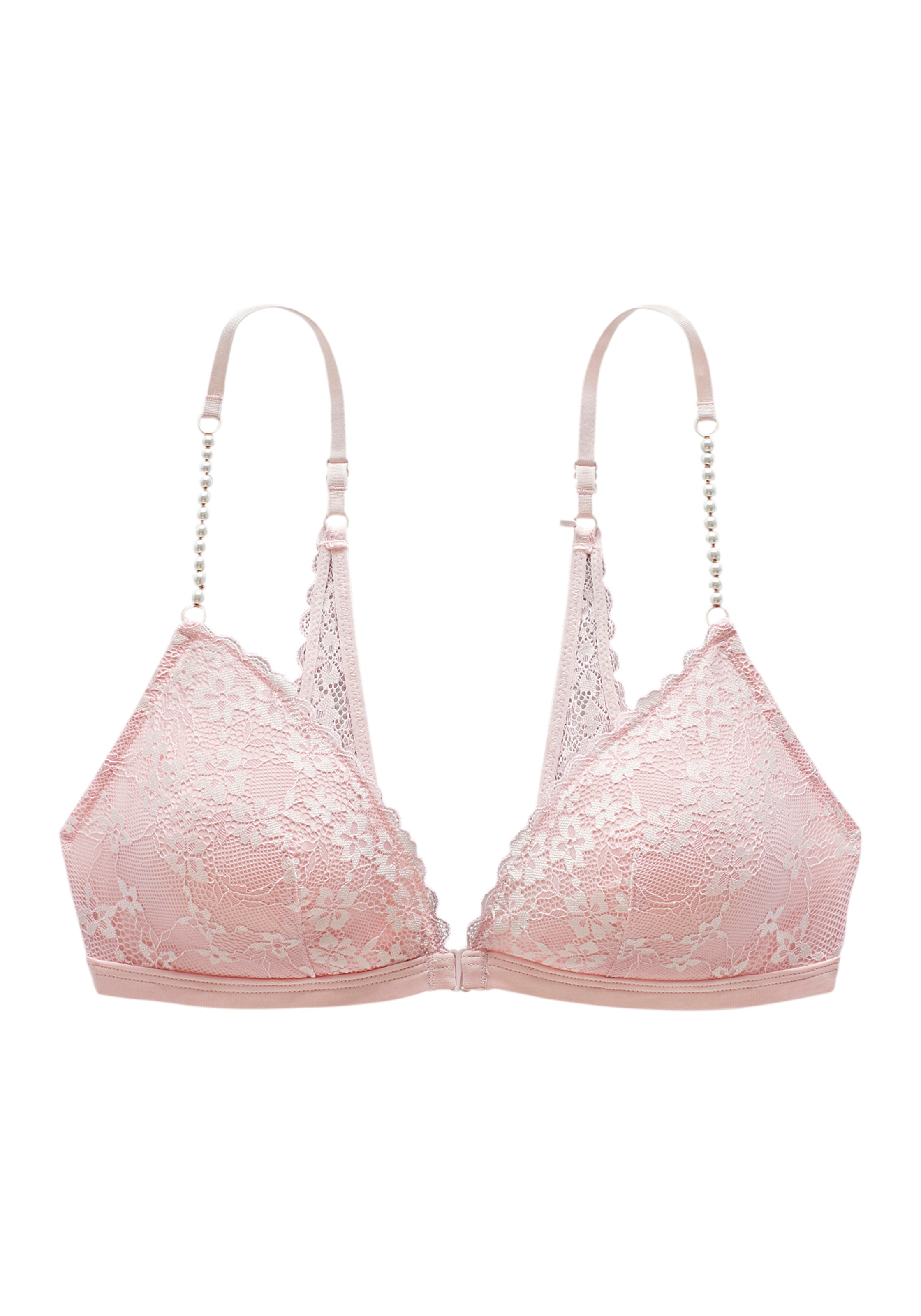 LASCANA Bralette, ohne Bügel mit extravaganten Perlen-Trägern, sexy Dessous