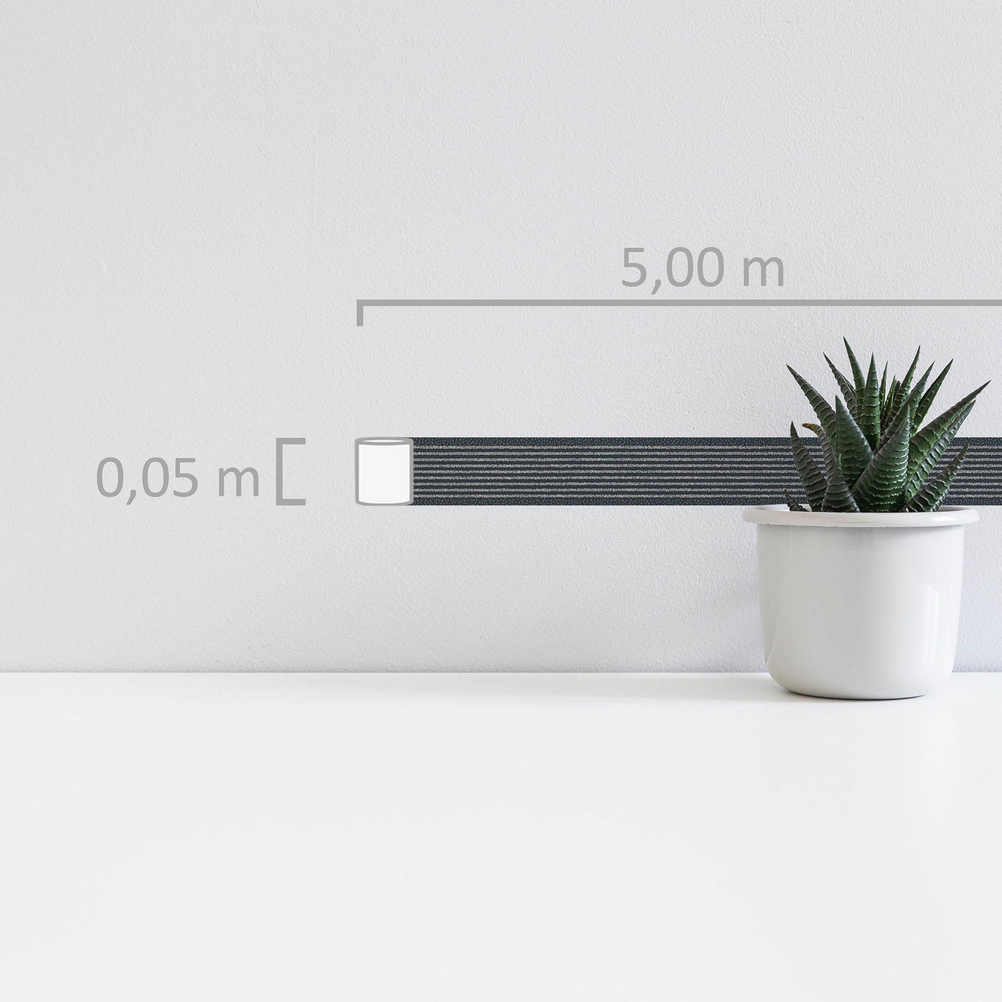 A.S. Création Bordüre »Only Borders 11«, Glitzermuster-Glitzerfäden-Glitzerstreifen, Tapete Bordüre Glitzer Borte Wohnzimmer Schlafzimmer Küche modern Büro
