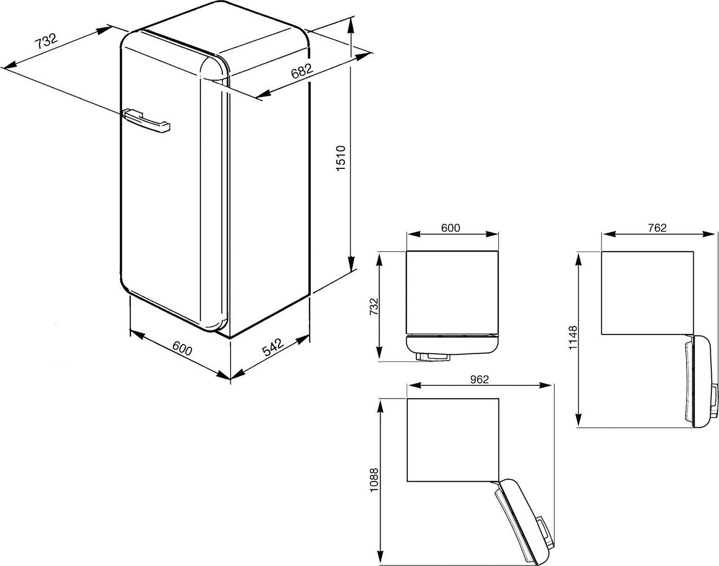Smeg Kühlschrank »FAB28RDBLV5«