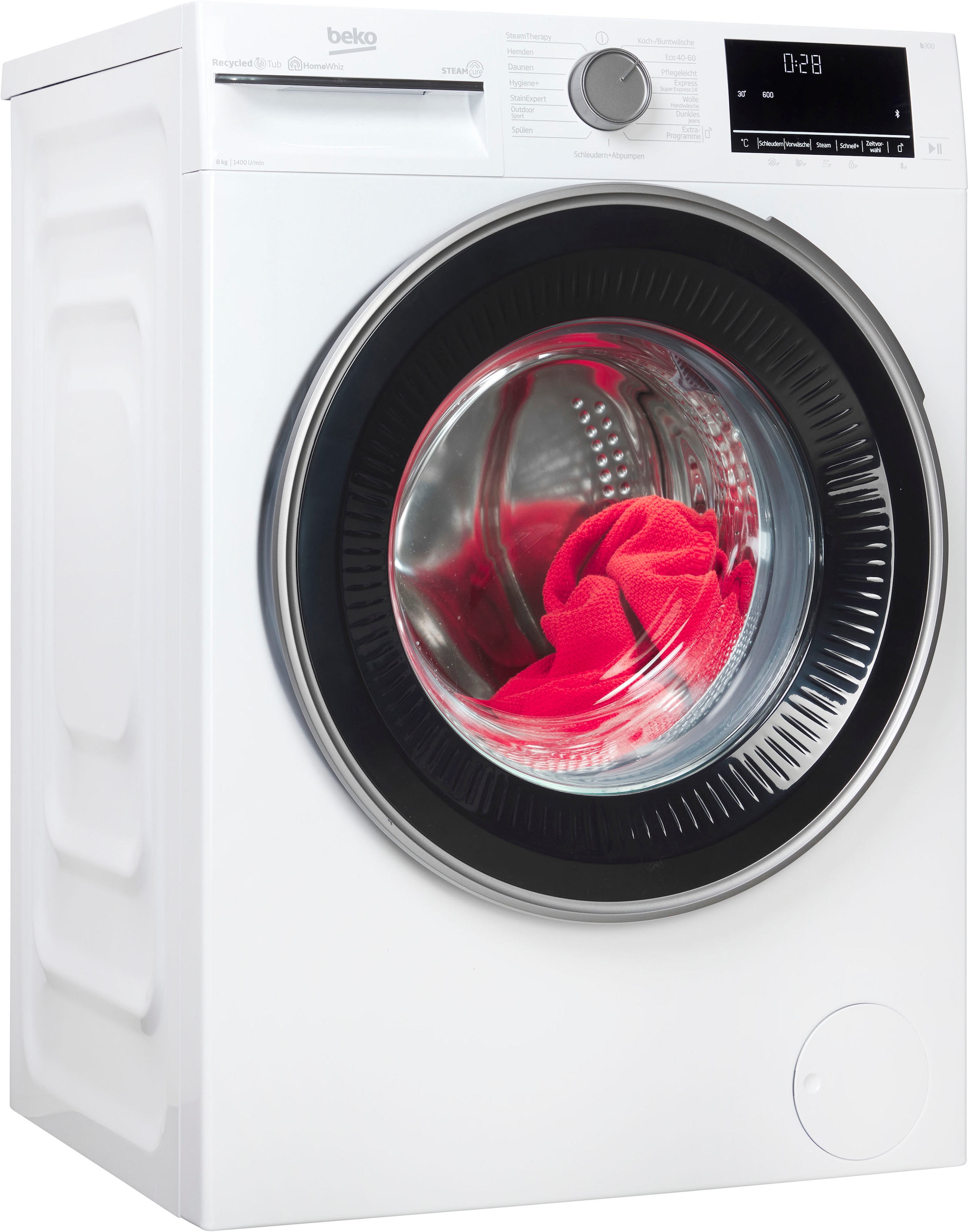 BEKO Waschmaschine b300 »B3WFU58415W1«, 8 kg, 1400 U/min, SteamCure - 99% a günstig online kaufen