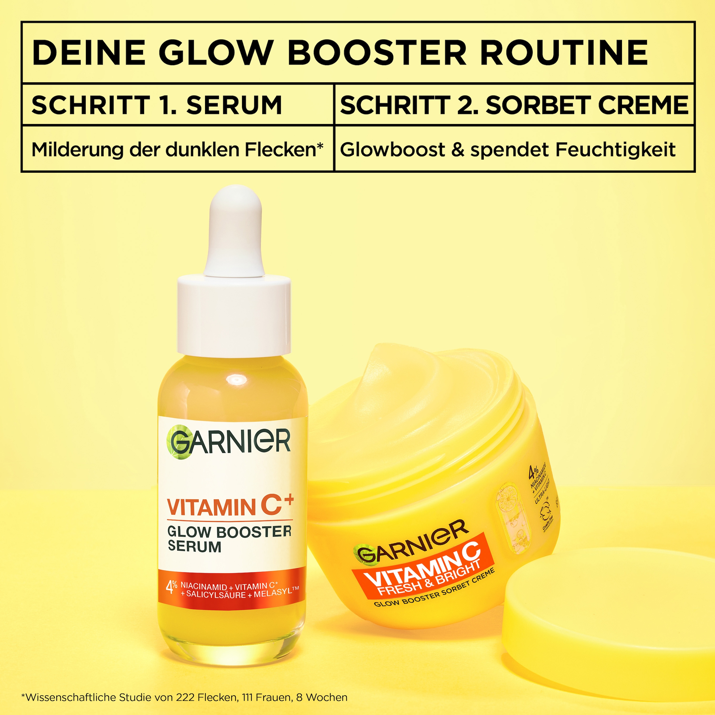 GARNIER Tagescreme »VITAMIN C FRESH & BRIGHT GLOW BOOSTER SORBET CREME«