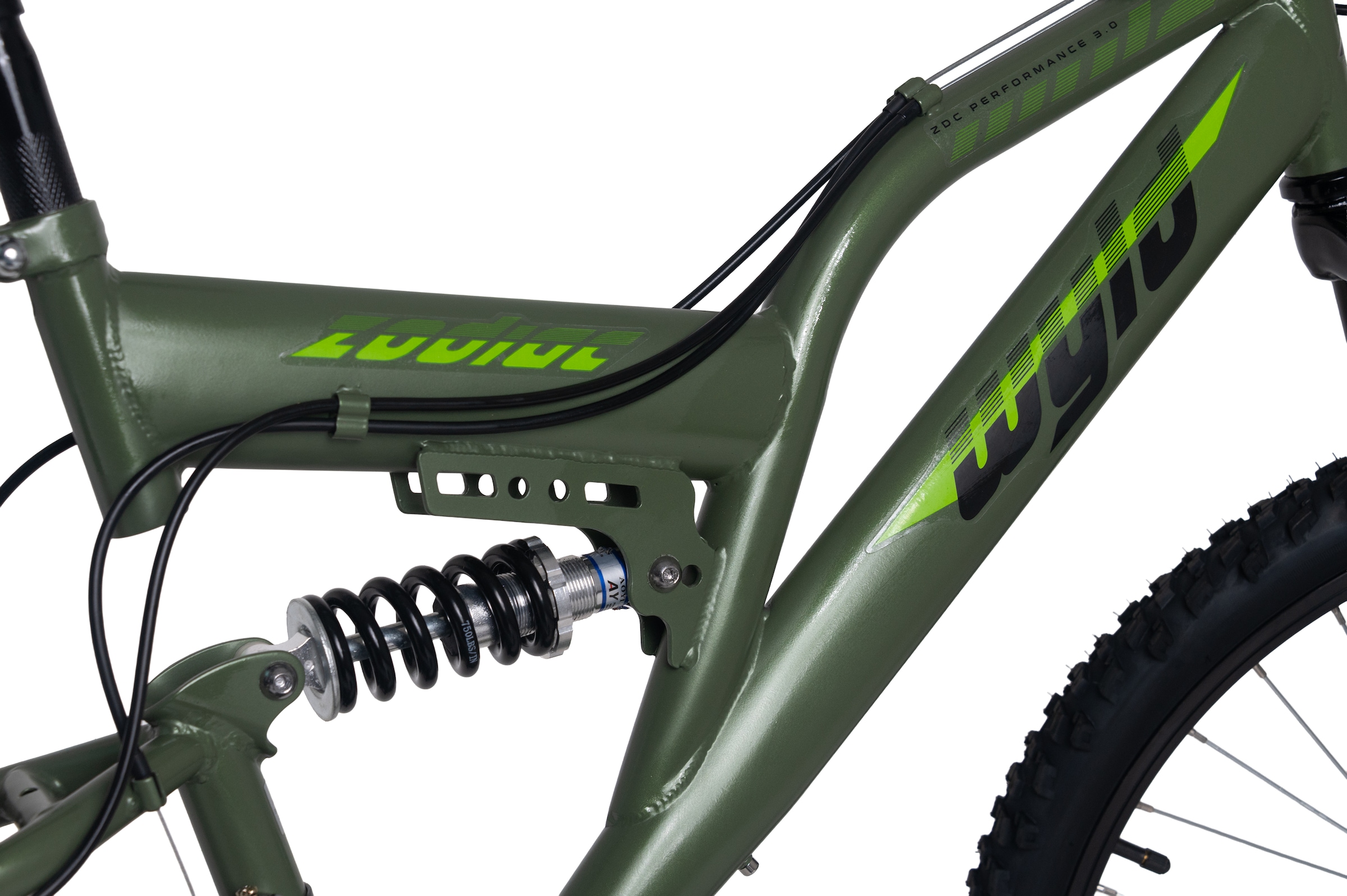 WYLD Jugendfahrrad »WYLD Kinder-Mountainbike Fully 24'' Zodiac grün 18 Gänge RH 38 cm« 18 Gang Shimano Tourney Schaltwerk Kettenschaltung