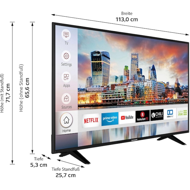 Hanseatic LED-Fernseher »50H600UDSI«, 126 cm/50 Zoll, 4K Ultra HD, Smart-TV,  HDR10 auf Raten kaufen
