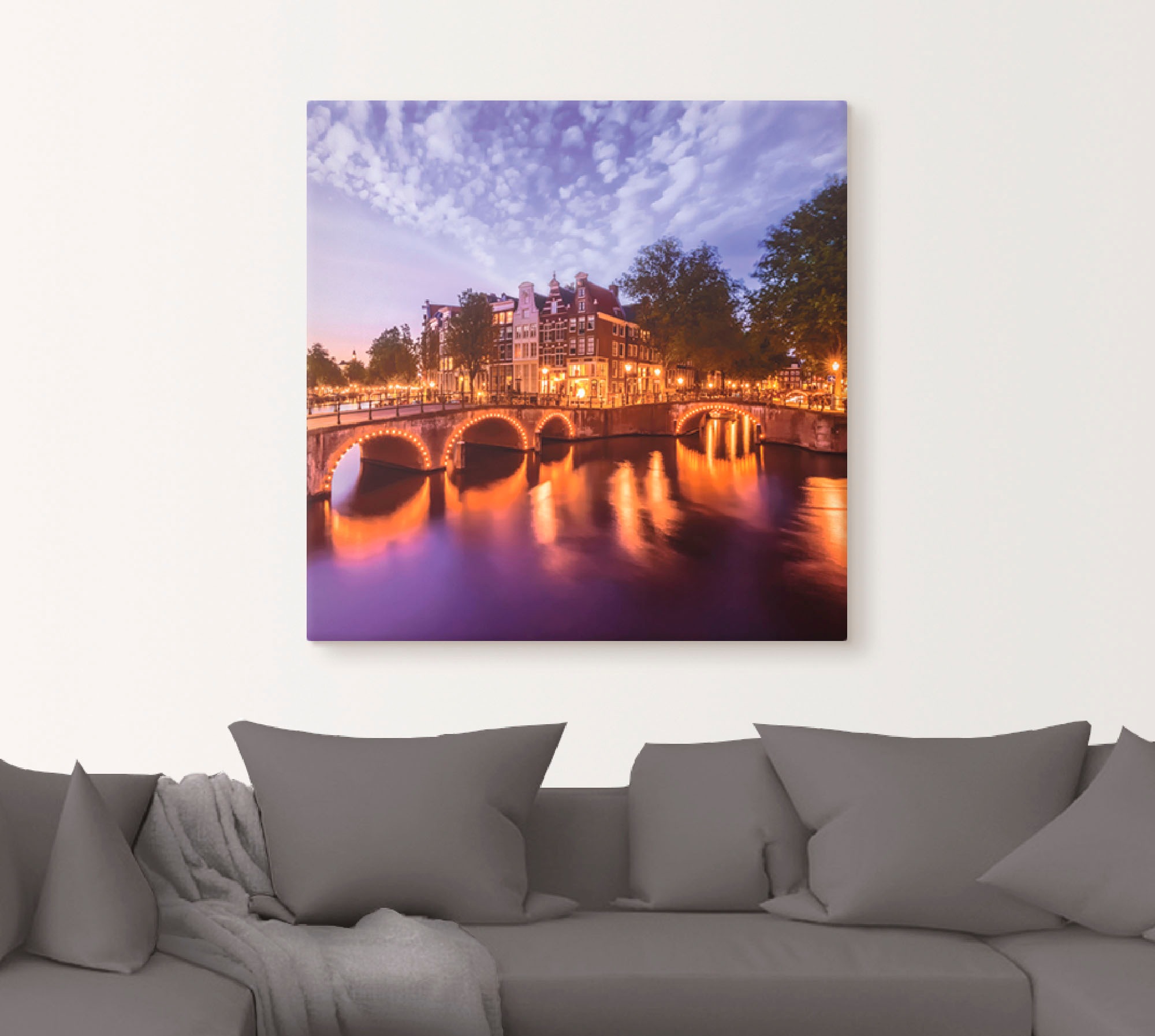 Artland Wandbild "Amsterdam Keizersgracht Leidsegracht", Niederlande, (1 St günstig online kaufen