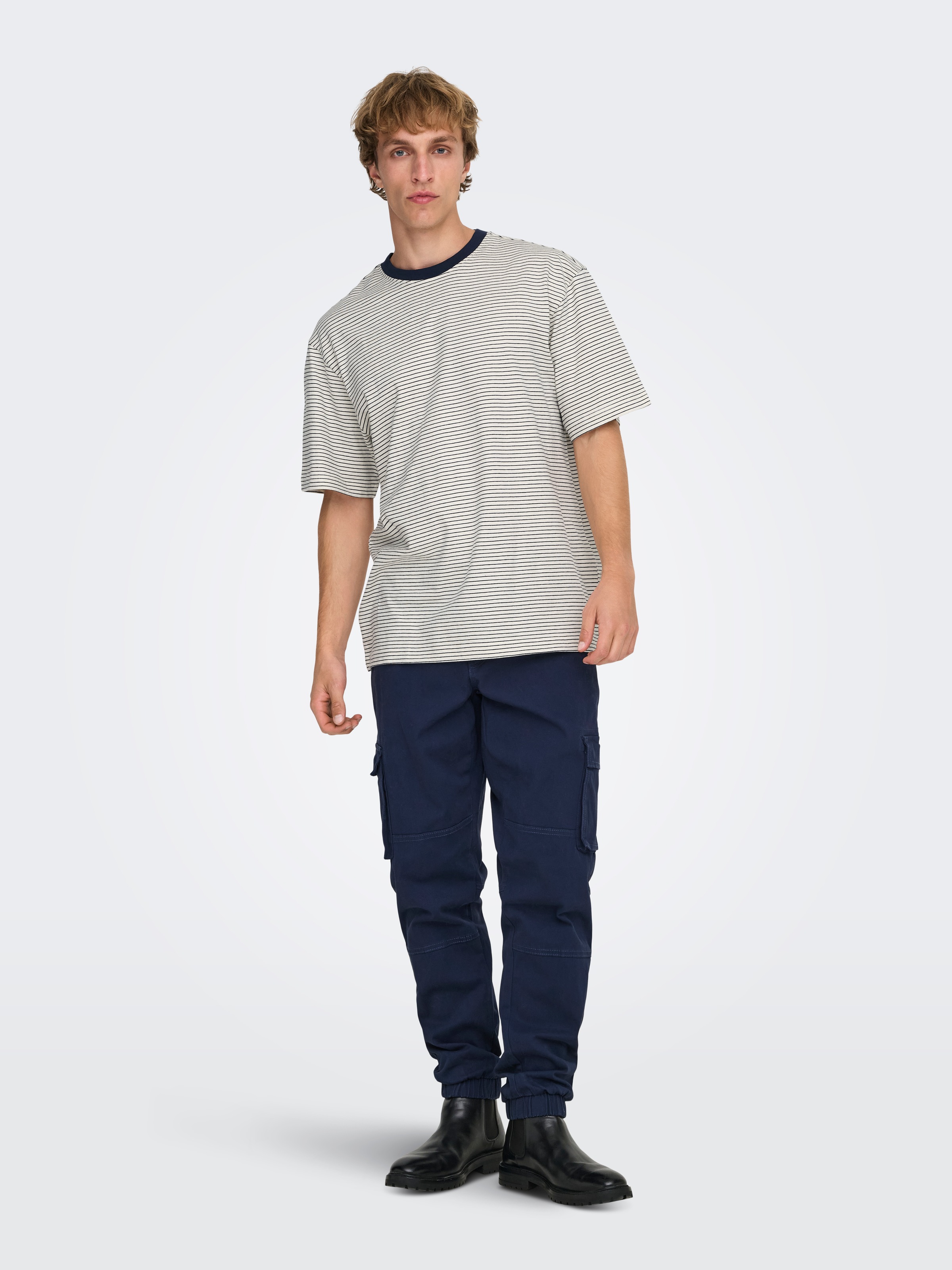 ONLY & SONS Rundhalsshirt »ONSFRED LIFE RLX SS STRIPE TEE NOOS«