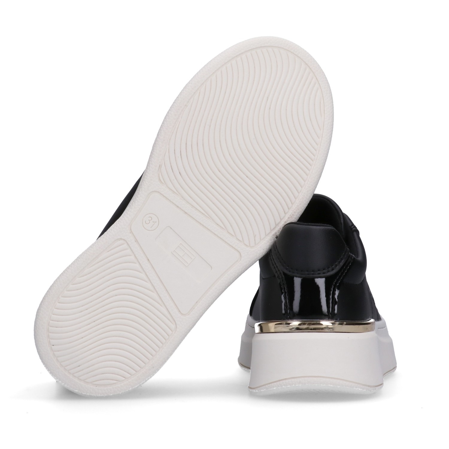 Tommy Hilfiger Sneaker, Plateausneaker, Schnürschuh mit Metallic Einsatz