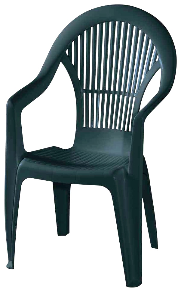 Progarden Gartensessel »Vega, TOPSELLER!«, (Set, 2 St., 2x Stapelsessel), Vega Stapelsessel, grün Vollkunststoff, Monoblock