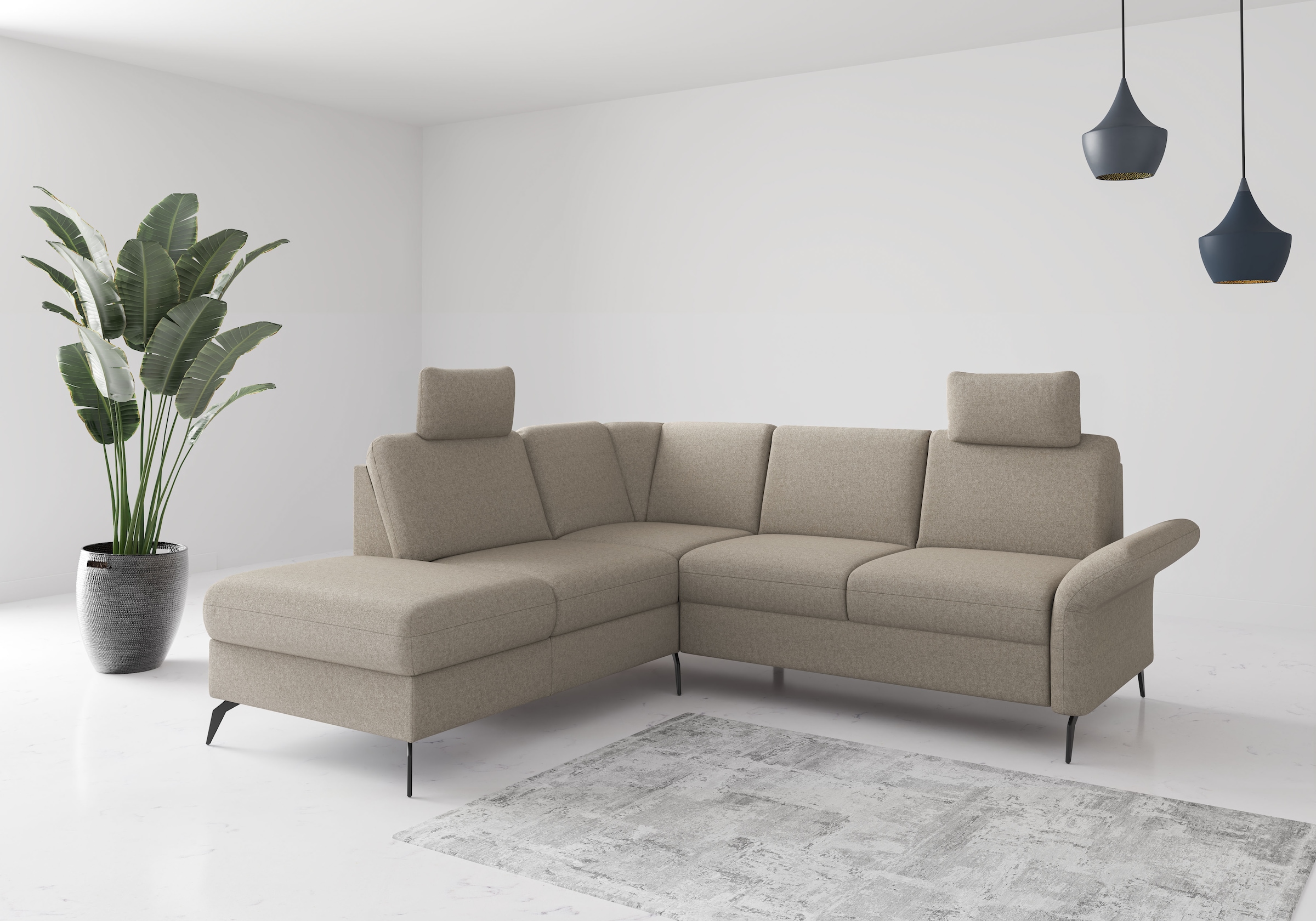 Home affaire Ecksofa "Rochelle" wahlweise mit Bettfunktion, Bettkasten und günstig online kaufen