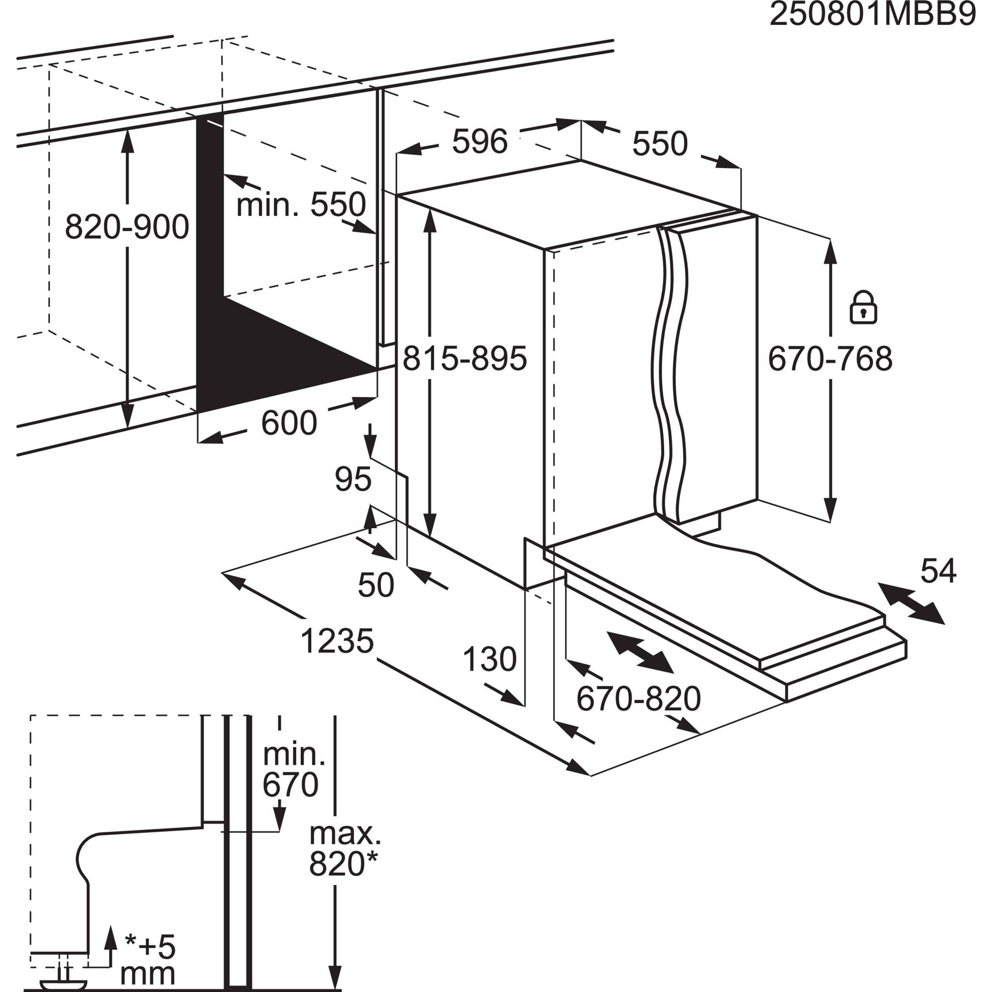 AEG vollintegrierbarer Geschirrspüler Serie 8000, 60 cm, WiFi »GI8200A2TC« 14 tlg. Maßgedecke Leise Spülmaschine 38 dB kraftvoll gegen Eingebranntes bei 8,4l Wasser