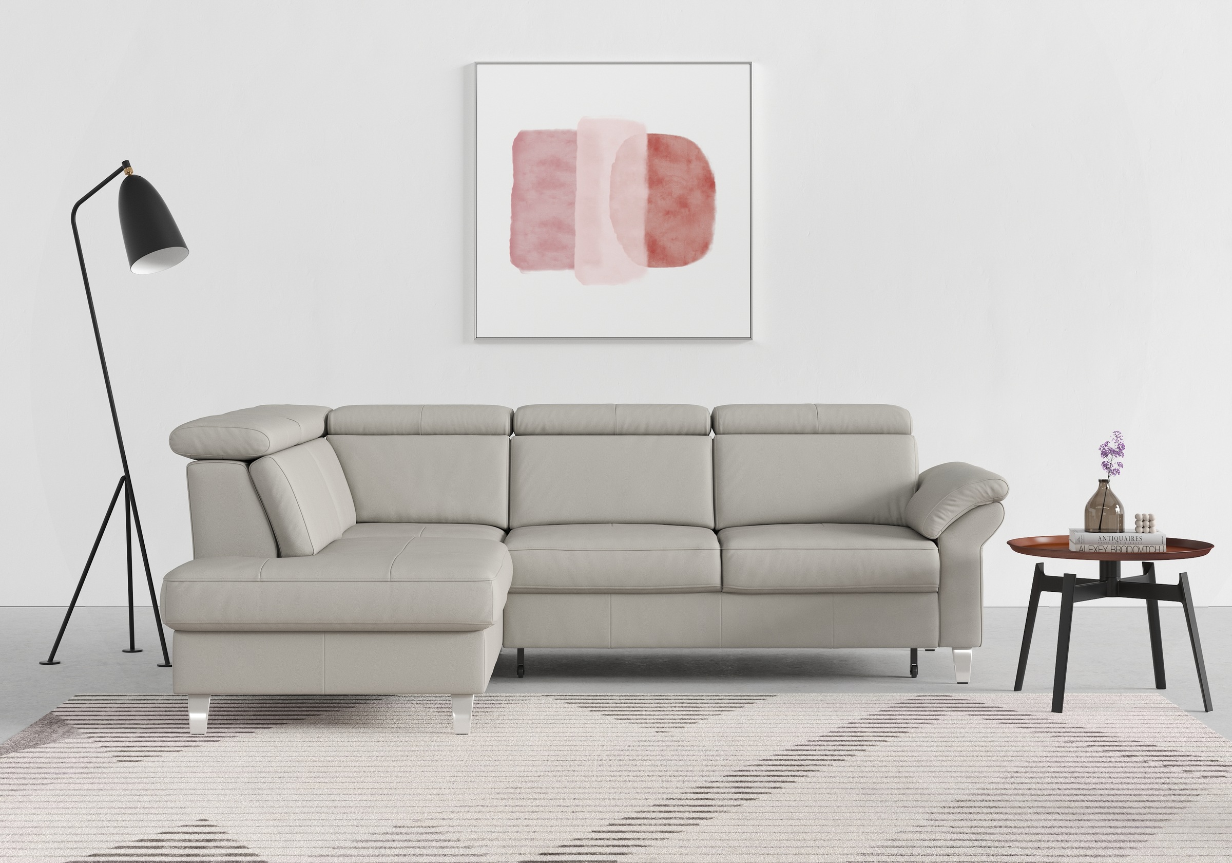 sit&more Ecksofa, inklusive Kopfteilverstellung, wahlweise mit Bettfunktion und Bettkasten