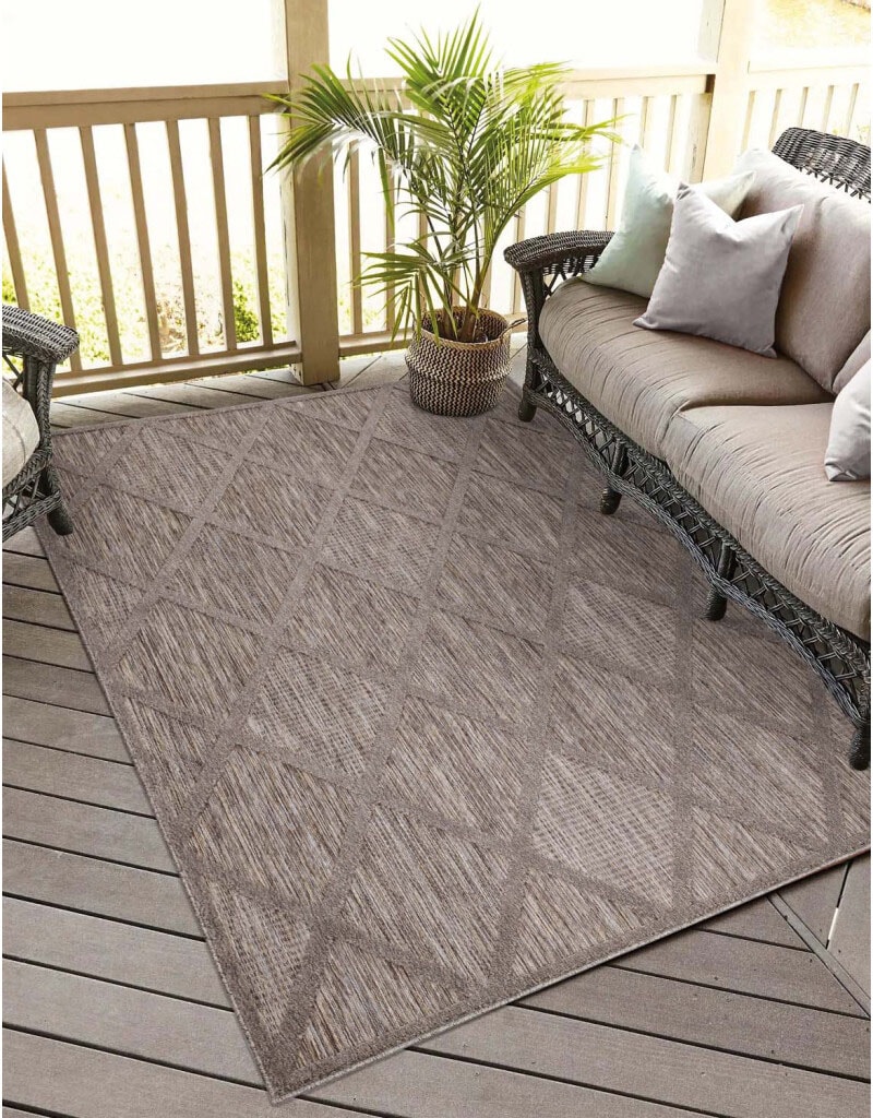 Carpet City Teppich "In-& Outdoorteppich Santorini 457, 3D-Effekt, Raute-Lo günstig online kaufen