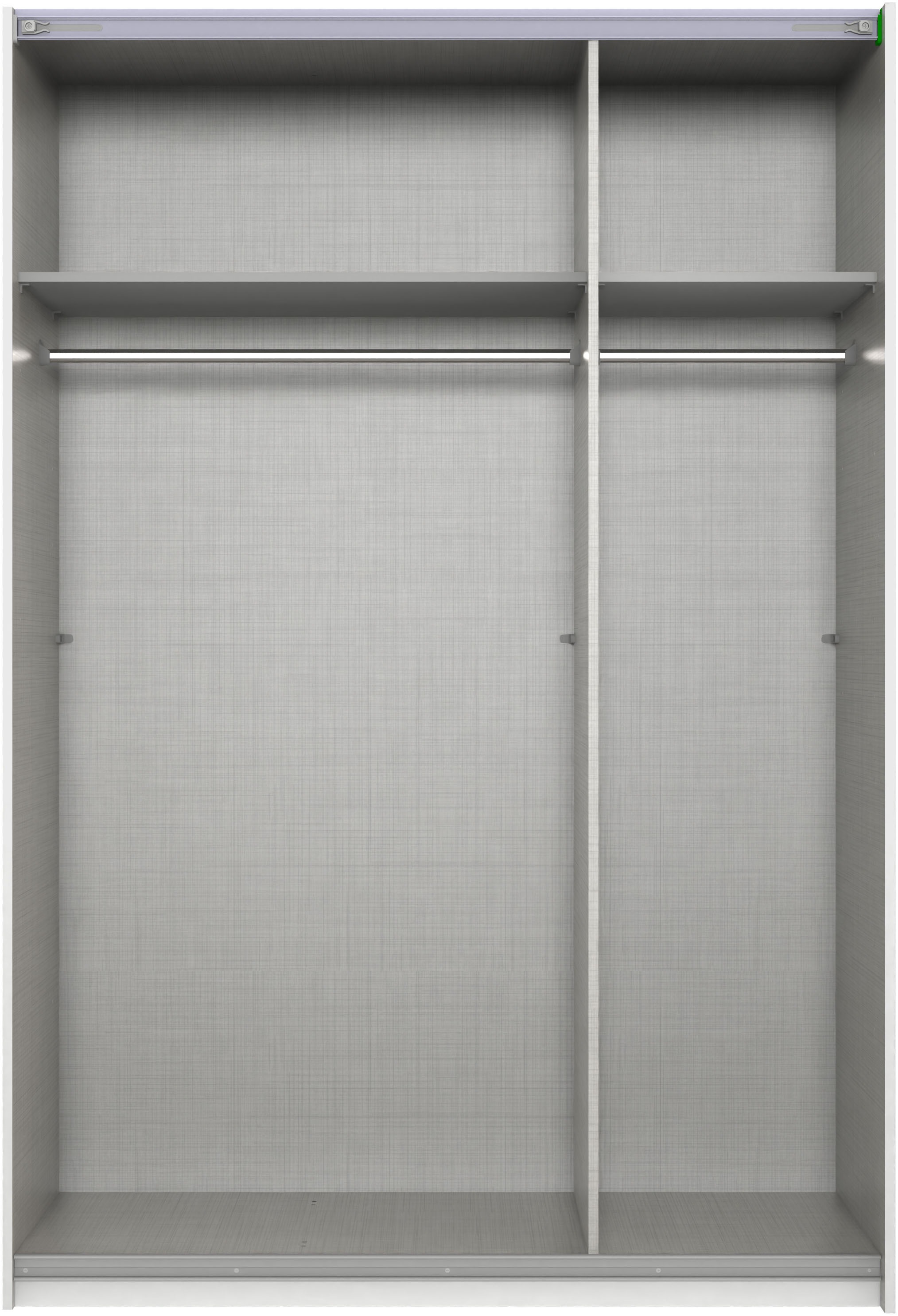 Wimex Kleiderschrank »Mugano, B/T/H 135 oder 180/65/198cm, Made in Germany«, (wähle Deine Ausstattung: Basic oder Premium!), 2 Schwebetüren mit oder ohne Spiegel, Metallgriffe