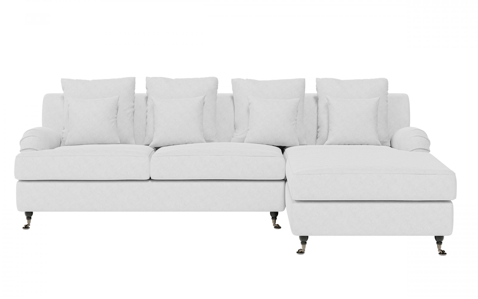 Home affaire Ecksofa »NORIN L-Form«, zwei Fußarten: vorne - Rollen, hinten günstig online kaufen