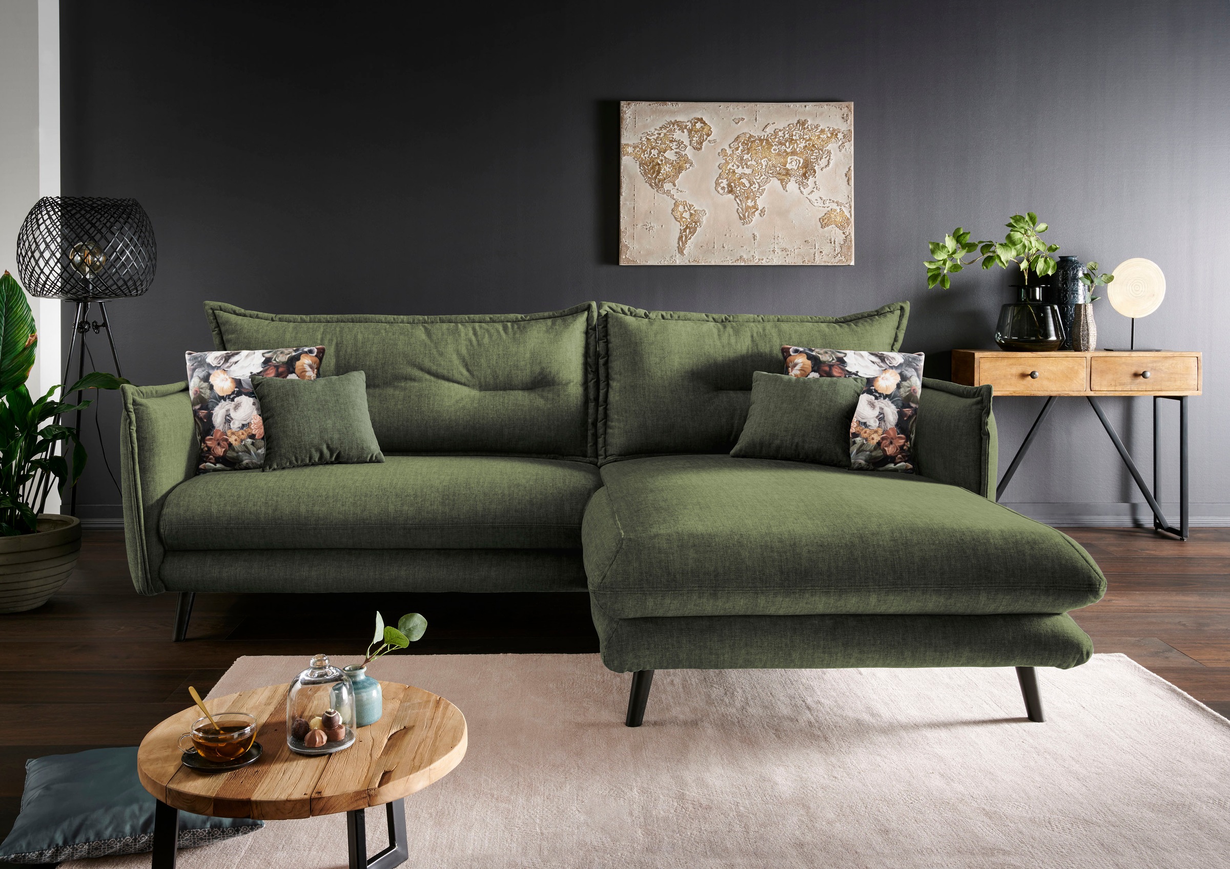 INOSIGN Ecksofa »Lazio modernes Design, bequem, schmale Armlehnen, OTTOs Ch günstig online kaufen