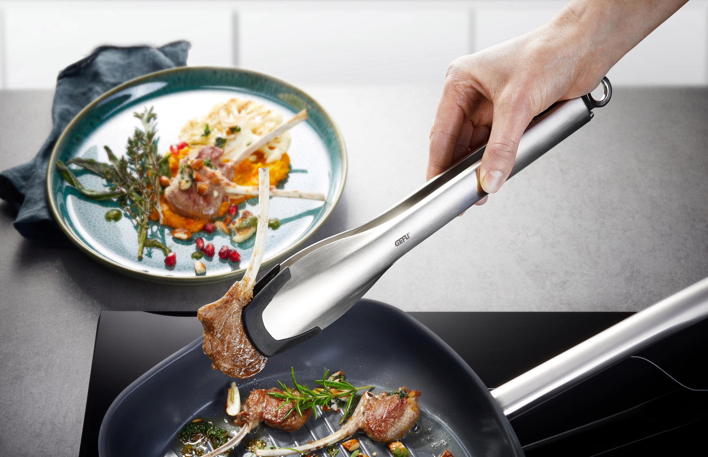GEFU Kochzange »Capto« Edelstahl/Silikon günstig online kaufen