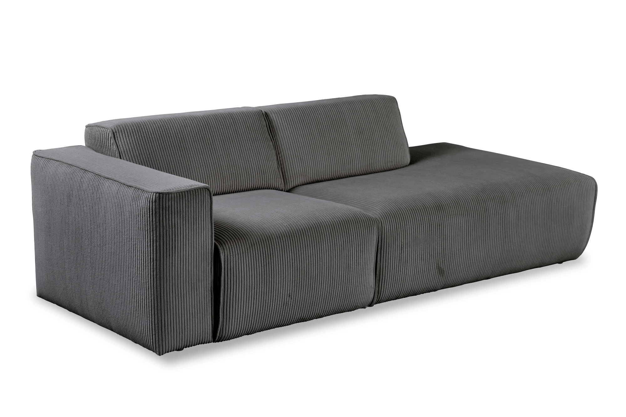 andas 2-Sitzer »Noord mit Kedernaht, Breite 227 cm«, Cord, Struktur, Webstoff, mit Wellenunterfederung, Massivholzrahmen