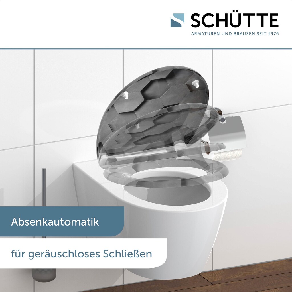 Schütte WC-Sitz »Grey Hexagons«