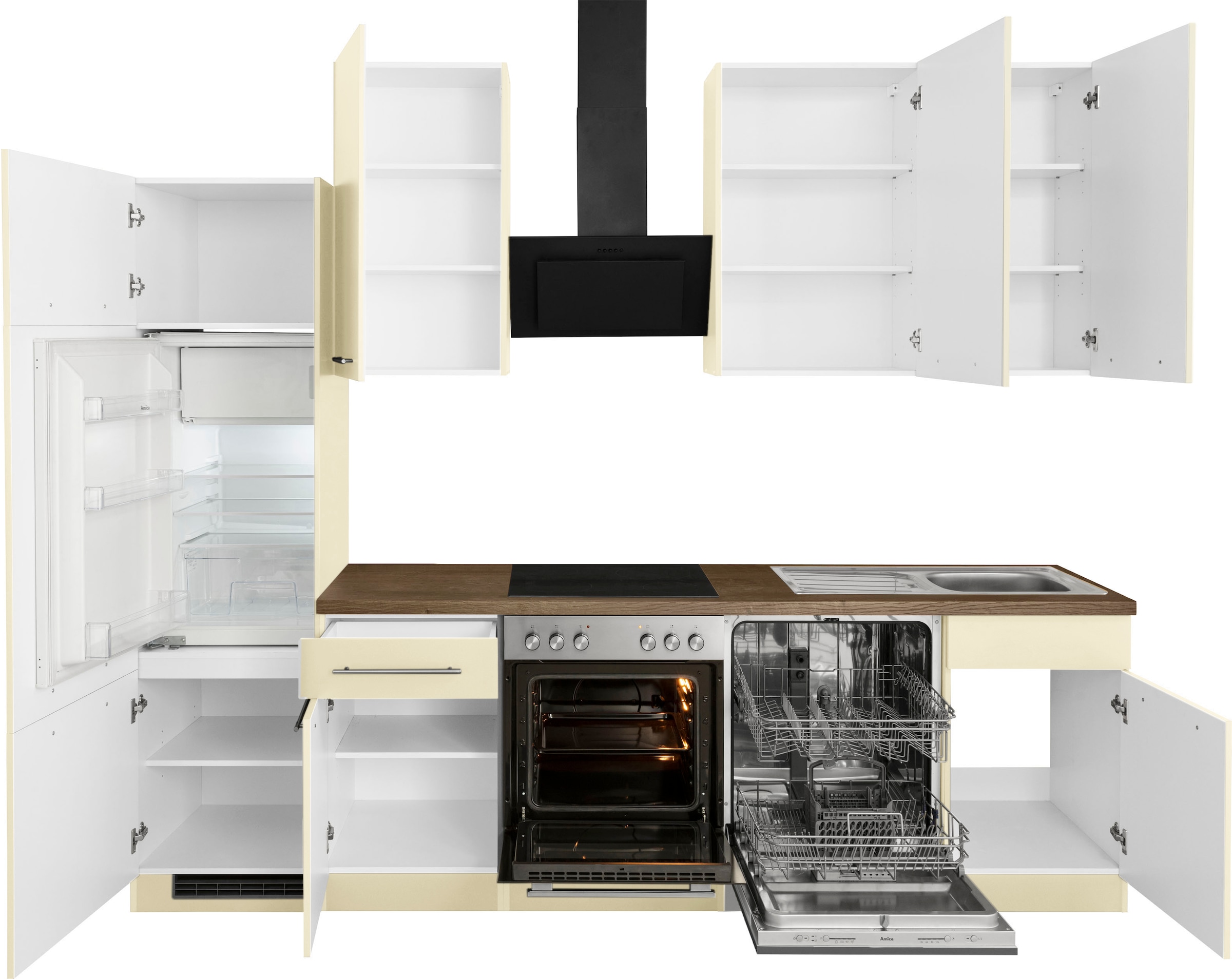 wiho Küchen Küchenzeile »Unna« ohne E-Geräte, Breite 280 cm